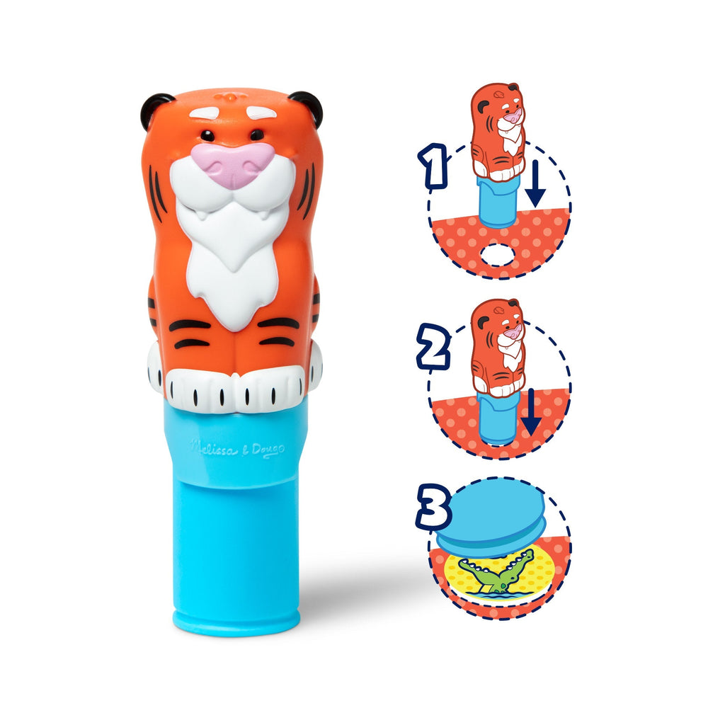 Stickers & Sticker Books Premium Quality Sticker WOW!™ Activity Pad & Sticker Stamper - Tiger - Durable Mat...