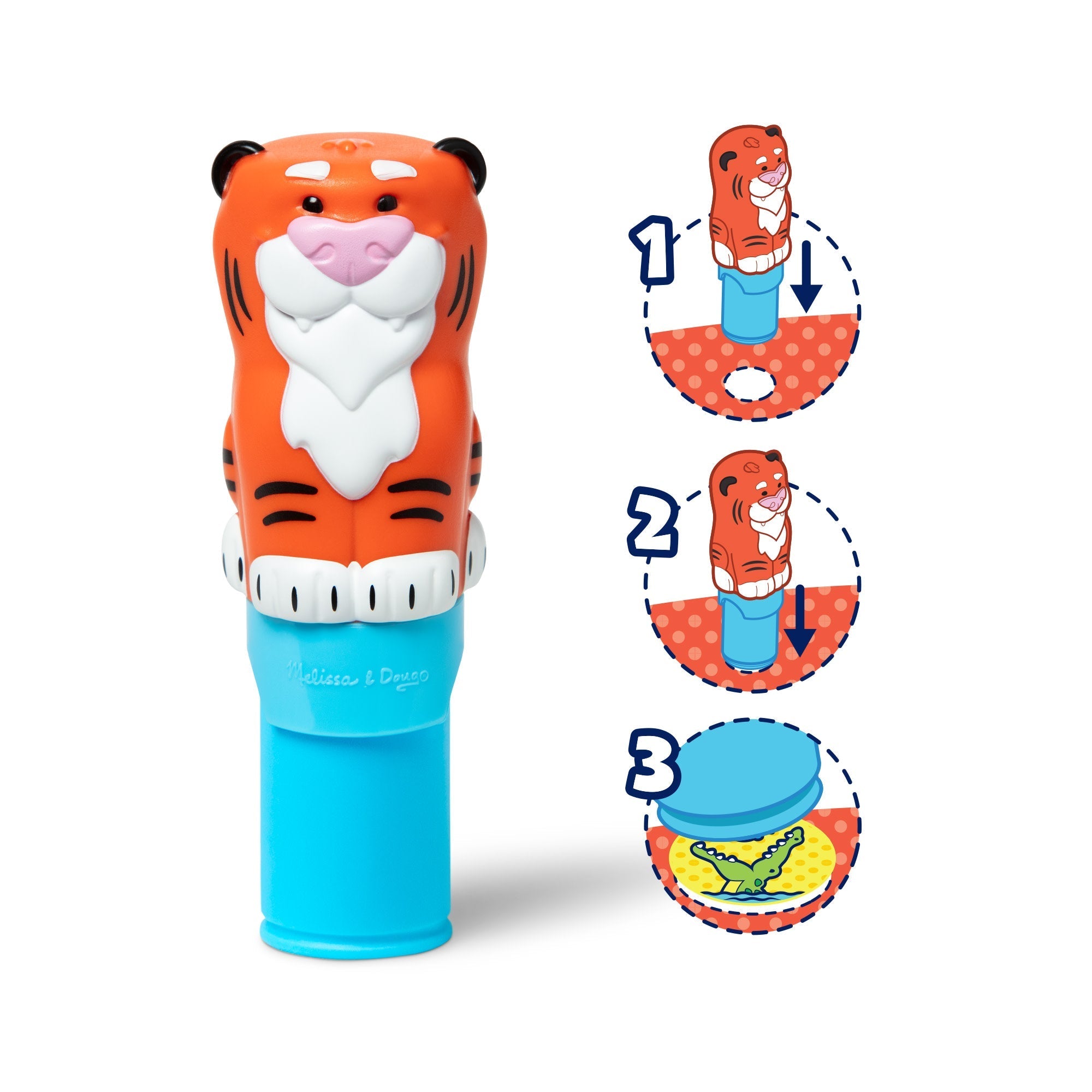 Stickers & Sticker Books Premium Quality Sticker WOW!™ Activity Pad & Sticker Stamper - Tiger - Durable Mat...