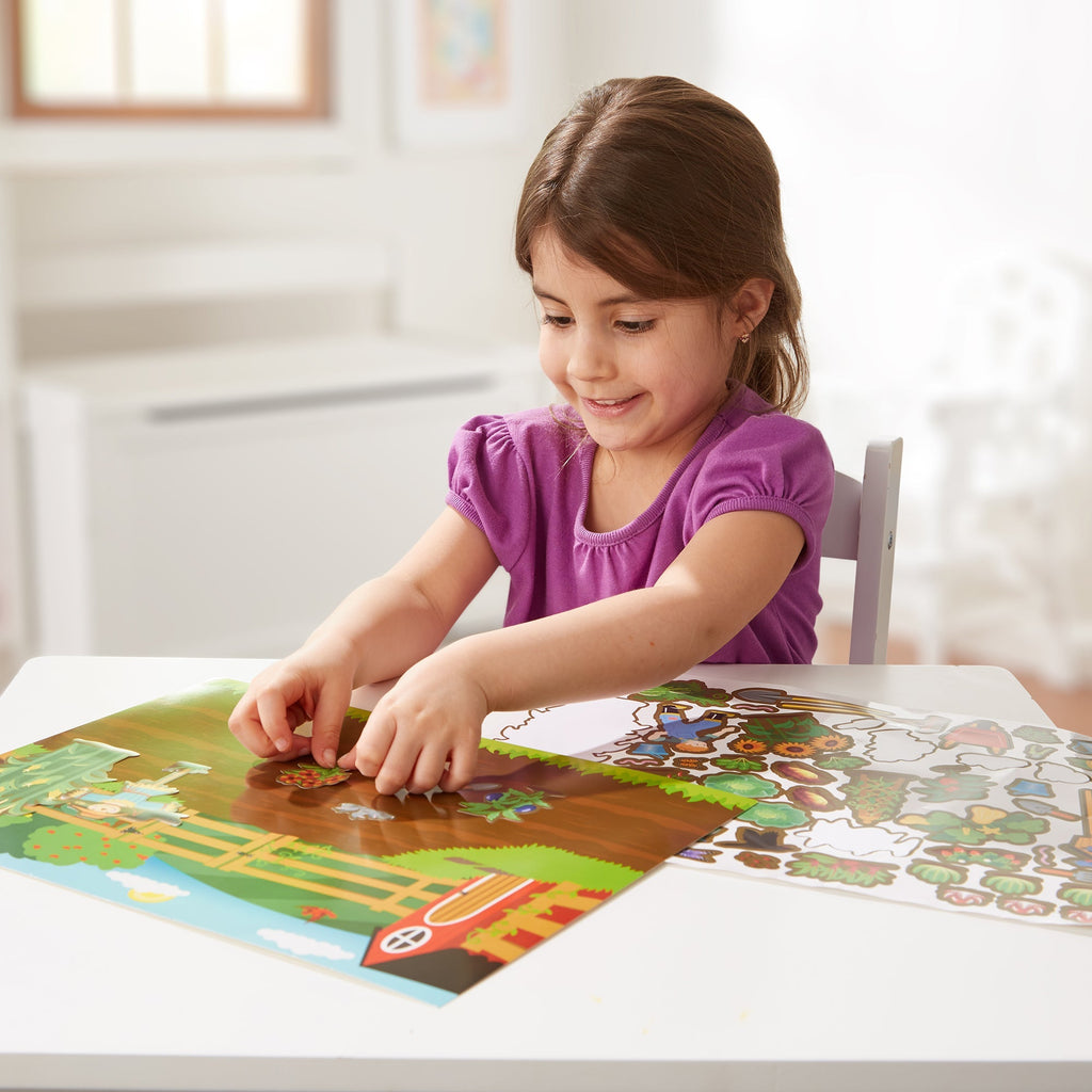 Stickers & Sticker Books Premium Quality Reusable Sticker Pad - Farm - Durable Material and Safe Design for...