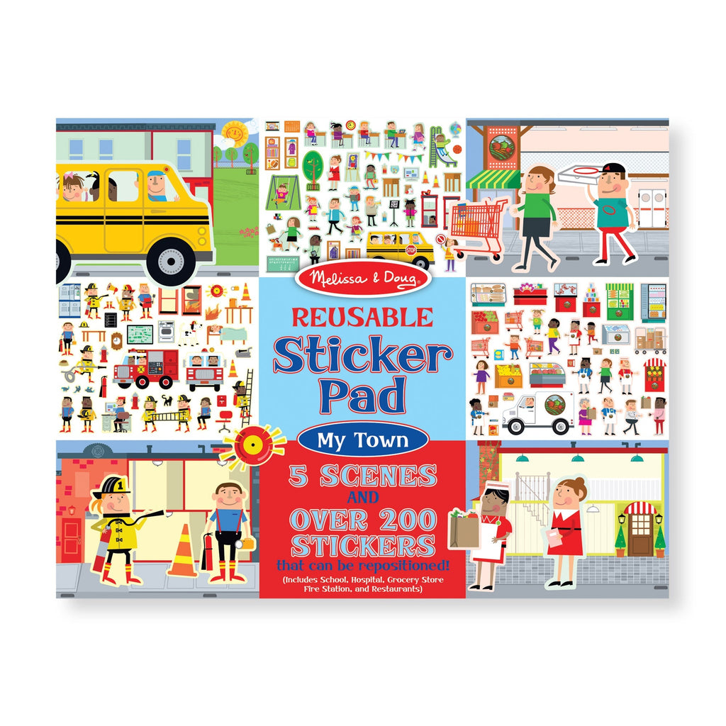 Stickers & Sticker Books Premium Quality Reusable Sticker Pad - My Town - Durable Material and Safe Design ...