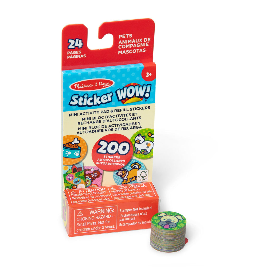 Stickers & Sticker Books Premium Quality Sticker WOW!® Mini Activity Pad & Refill Stickers - Pets (200+ Sti...