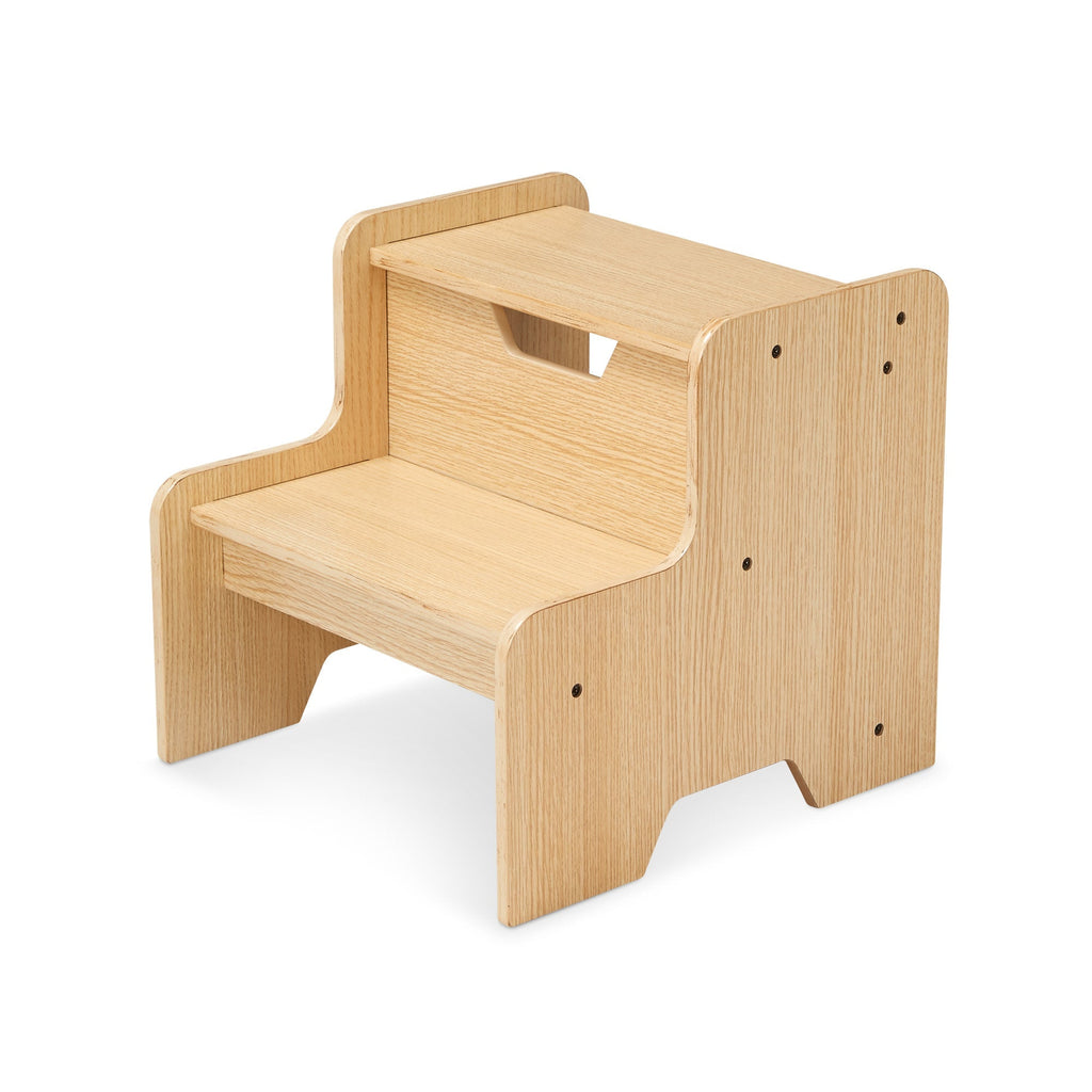 Furniture Premium Quality Wooden Step Stool - Natural - Durable Material and Safe Design for Daily Kids Play