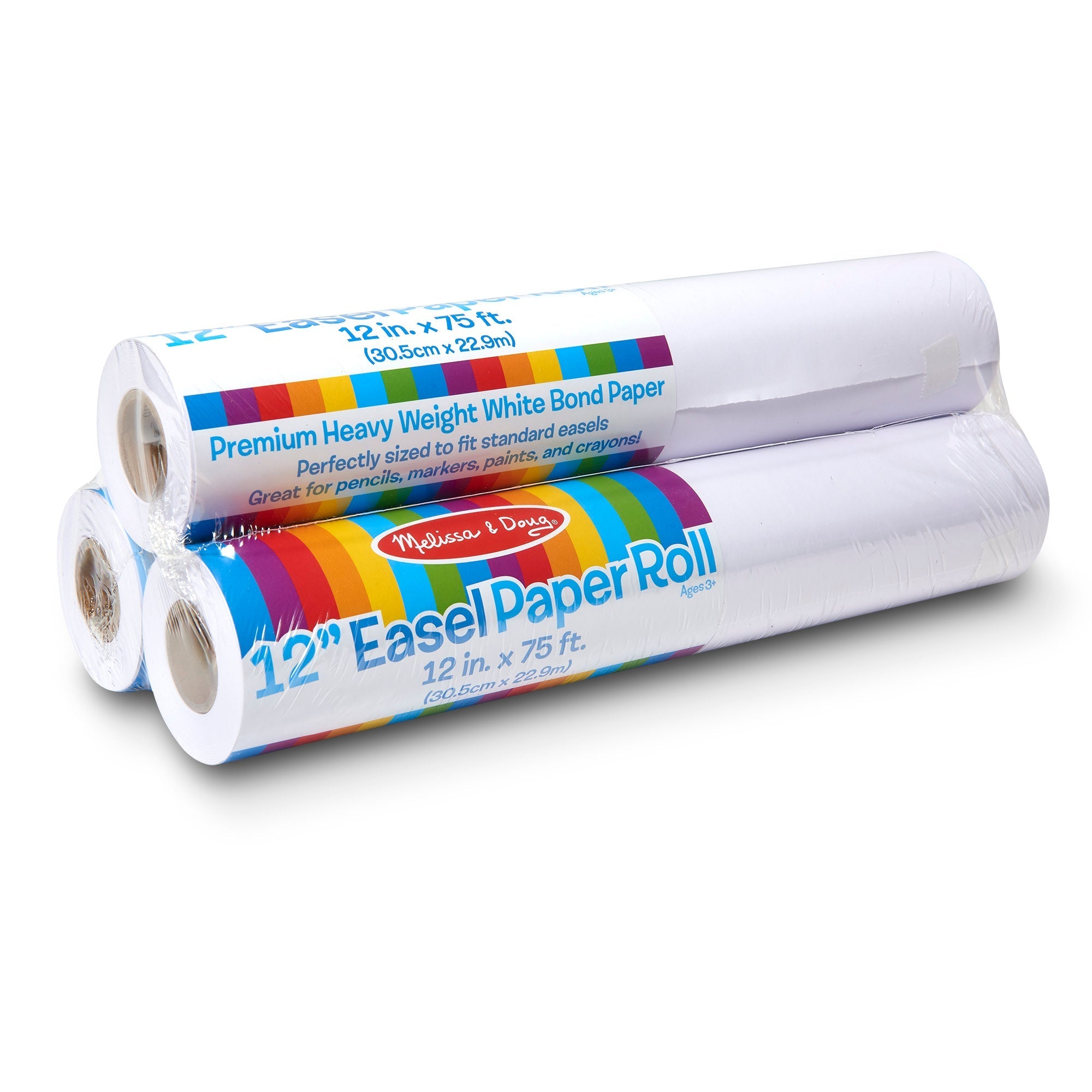 Easels & Art Supplies Premium Quality 12-Inch Easel Paper Roll 3-Pack - Durable Material and Safe Design fo...