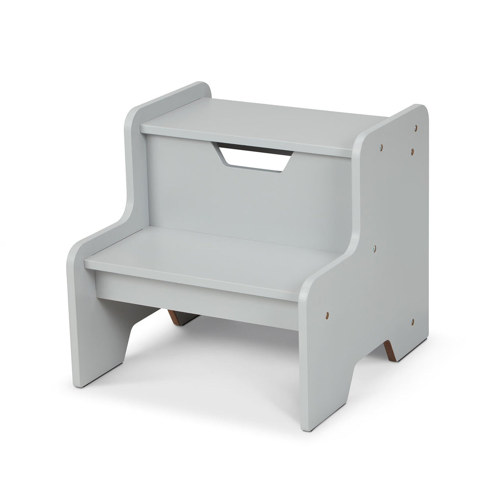 Furniture Premium Quality Wooden Step Stool – Gray - Durable Material and Safe Design for Daily Kids Play