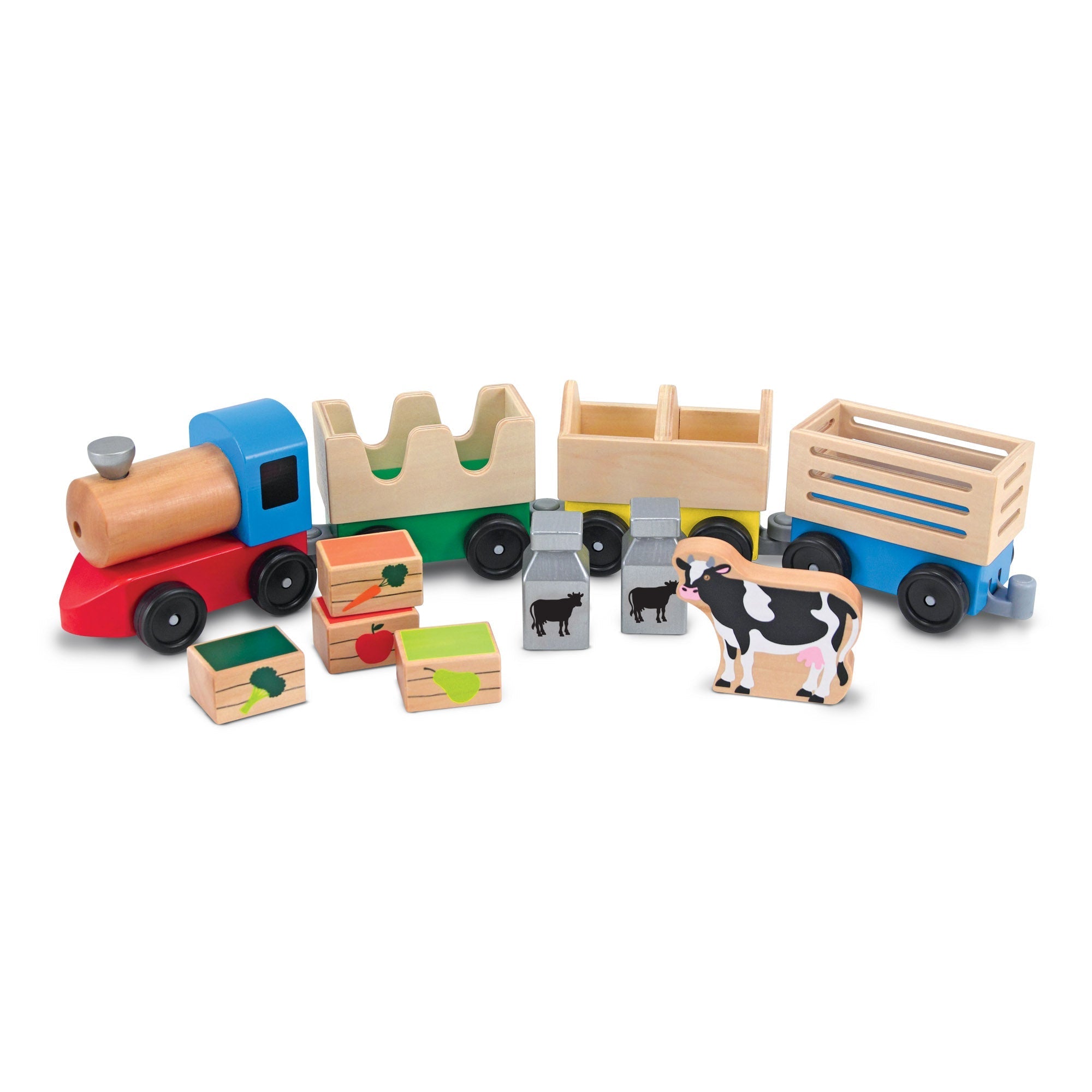 Vehicles & Trains Premium Quality Wooden Farm Train - Durable Material and Safe Design for Daily Kids Play