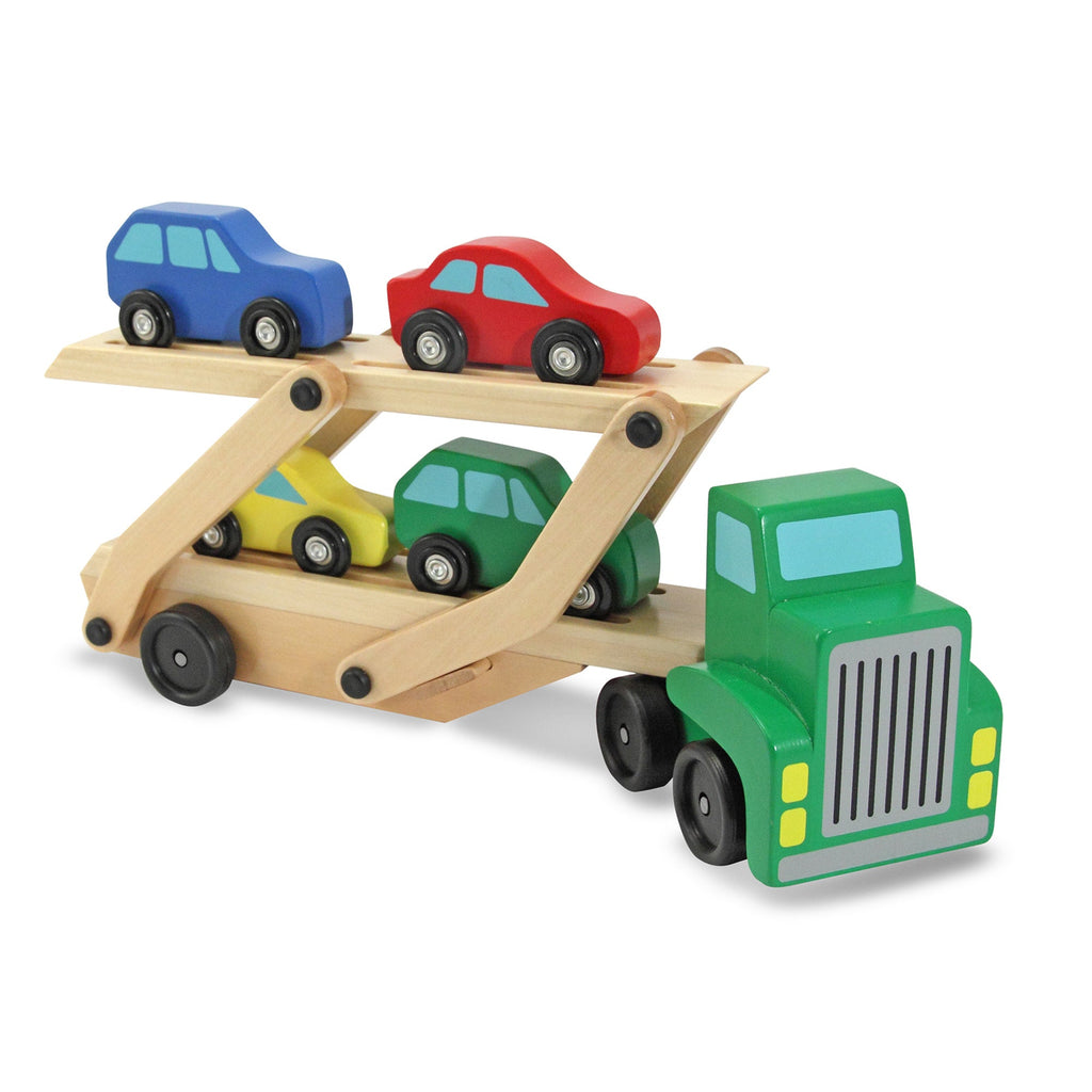 Vehicles & Trains Premium Quality Wooden Car Carrier - Durable Material and Safe Design for Daily Kids Play