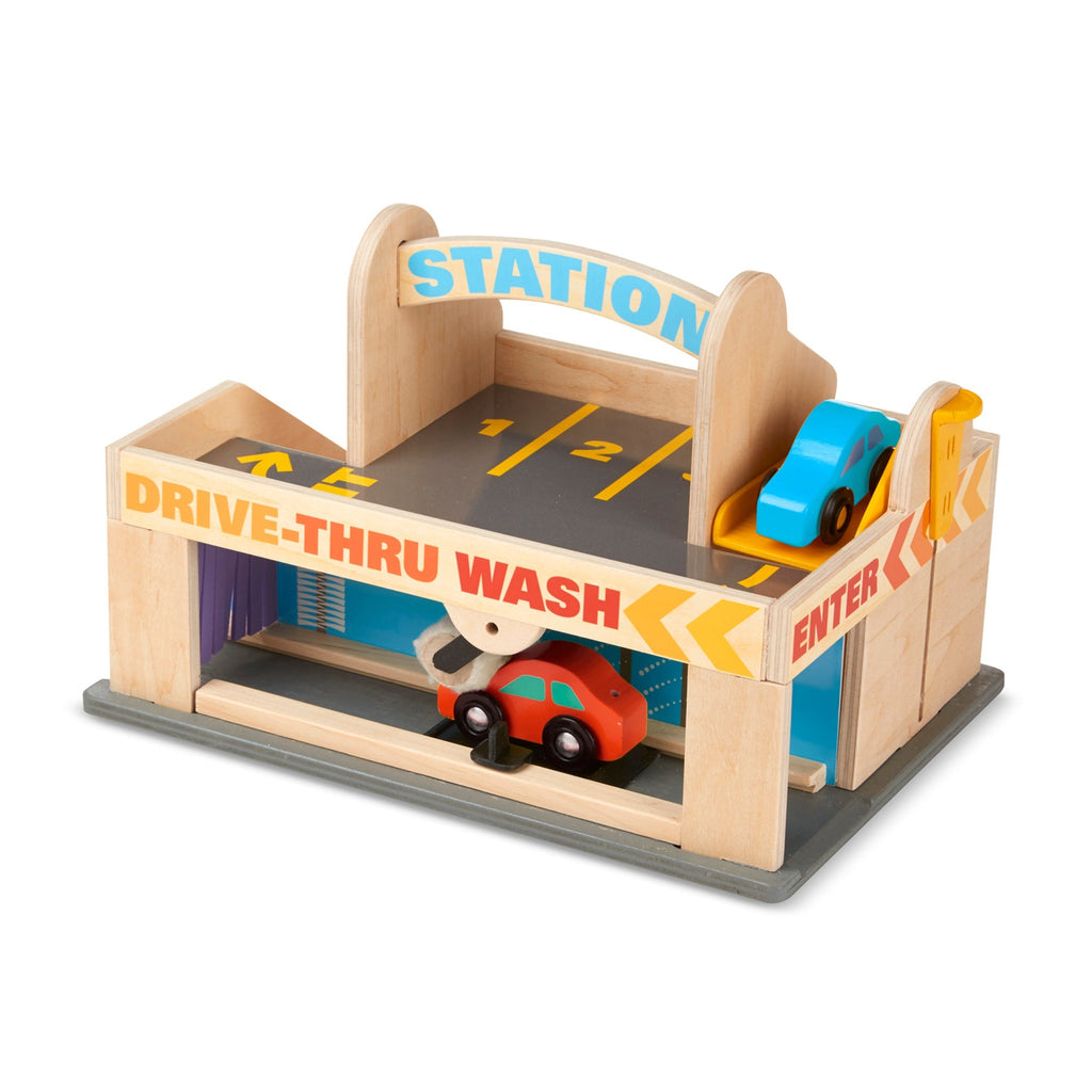 Vehicles & Trains Premium Quality Wooden Service Station Parking Garage - Durable Material and Safe Design ...