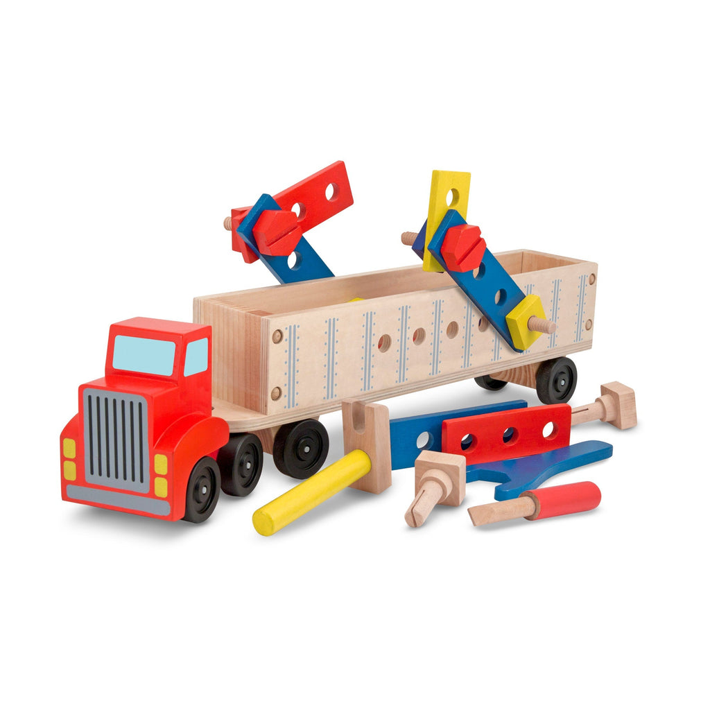 Vehicles & Trains Premium Quality Wooden Big Rig Building Set - Durable Material and Safe Design for Daily ...