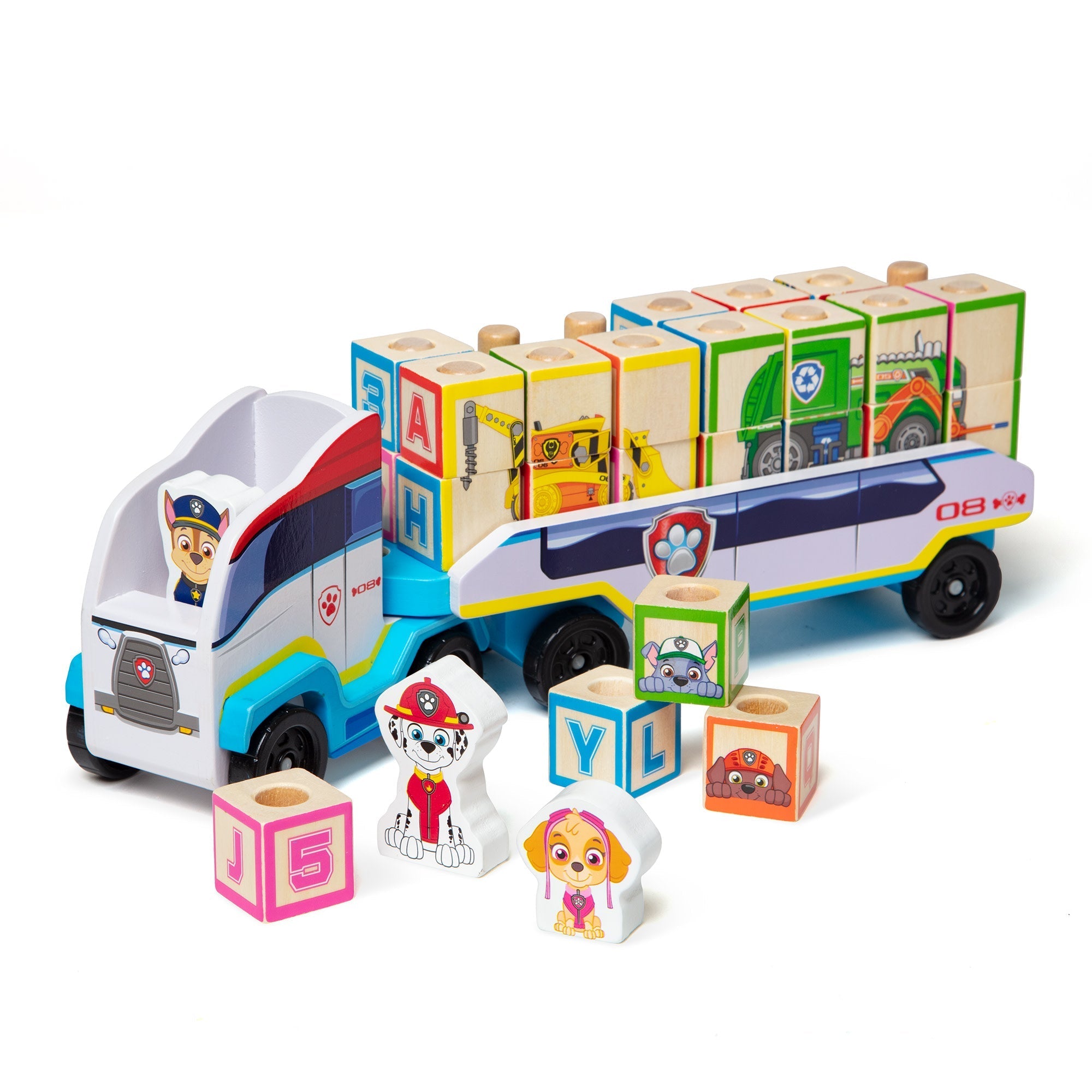 Vehicles & Trains Premium Quality PAW Patrol Wooden ABC Block Truck - Durable Material and Safe Design for ...