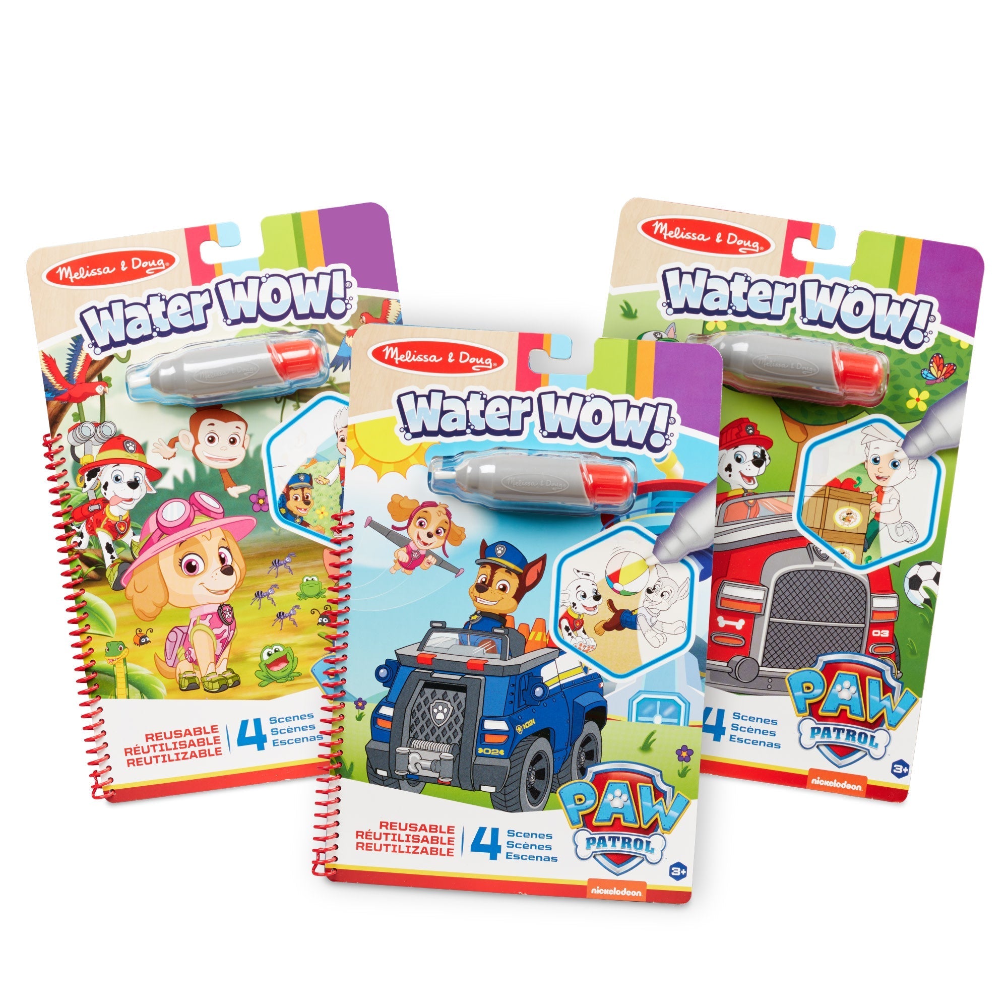 Activity Books Premium Quality PAW Patrol Water Wow! 3-Pack - Skye, Chase, Marshall Water Reveal Pads - Dur...