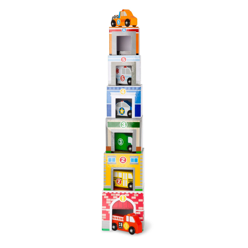 Vehicles & Trains Premium Quality Nesting & Sorting Buildings & Vehicles - Durable Material and Safe Design...