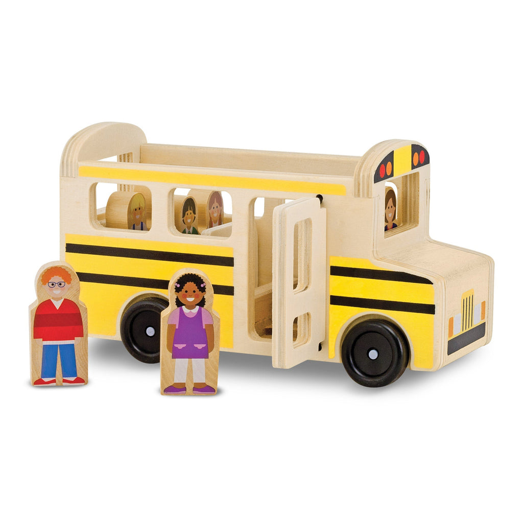 Vehicles & Trains Premium Quality Wooden School Bus - Durable Material and Safe Design for Daily Kids Play