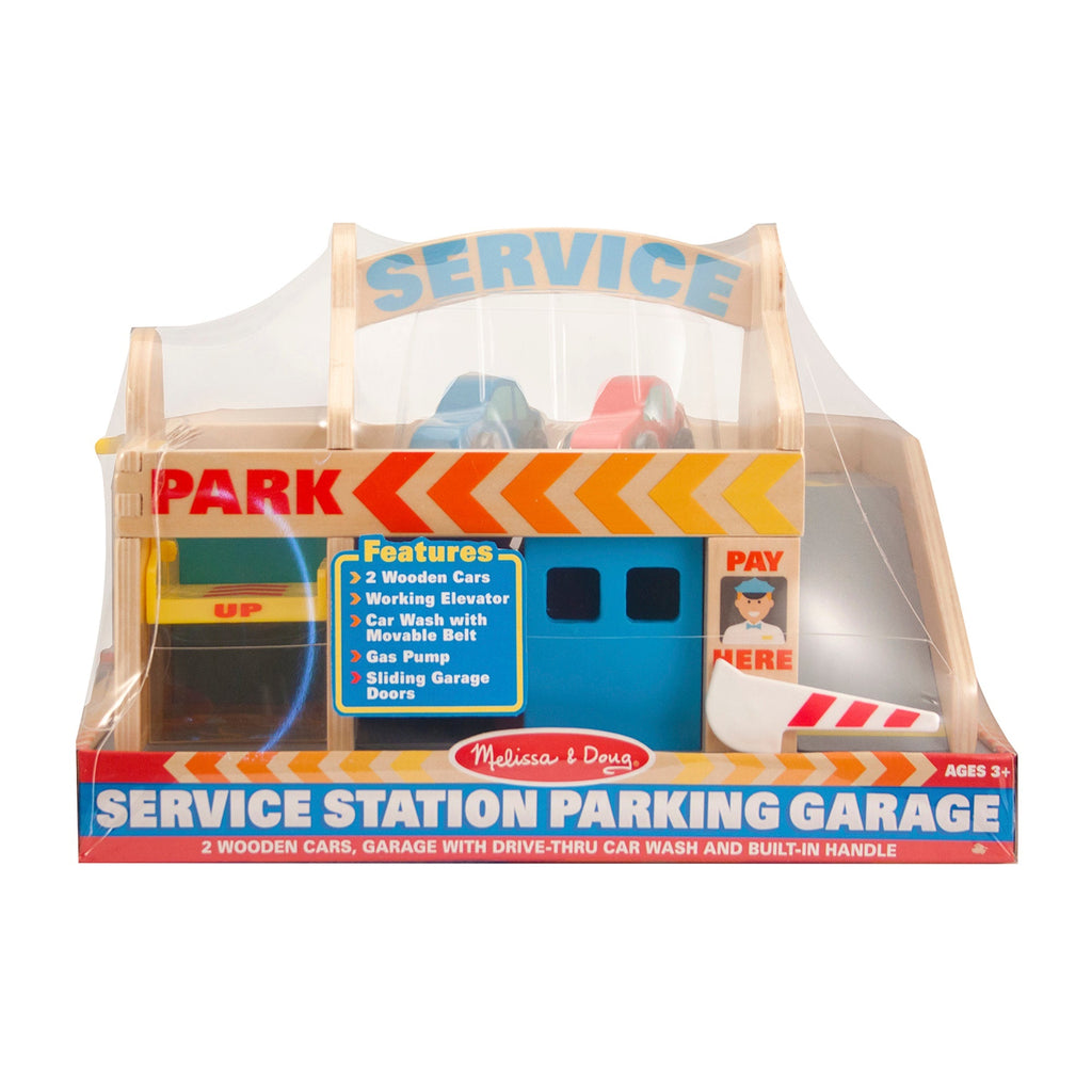 Vehicles & Trains Premium Quality Wooden Service Station Parking Garage - Durable Material and Safe Design ...