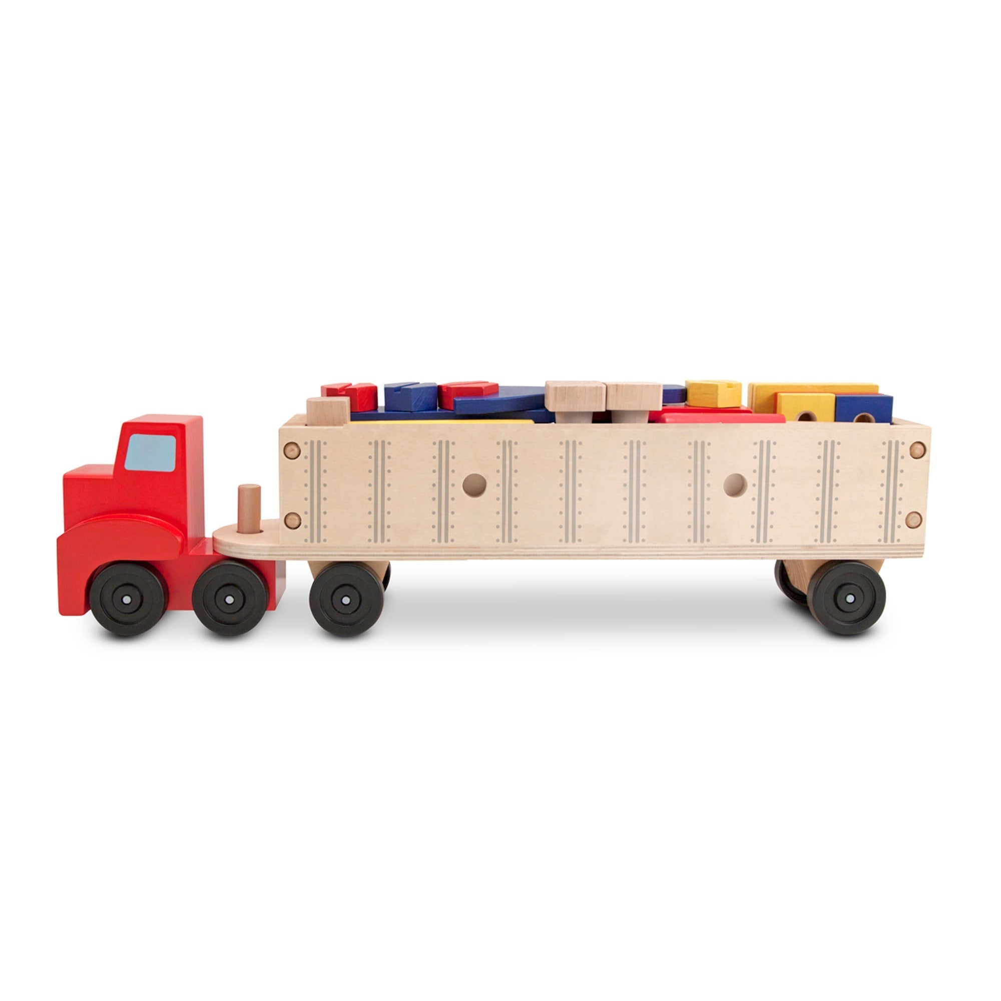 Vehicles & Trains Premium Quality Wooden Big Rig Building Set - Durable Material and Safe Design for Daily ...