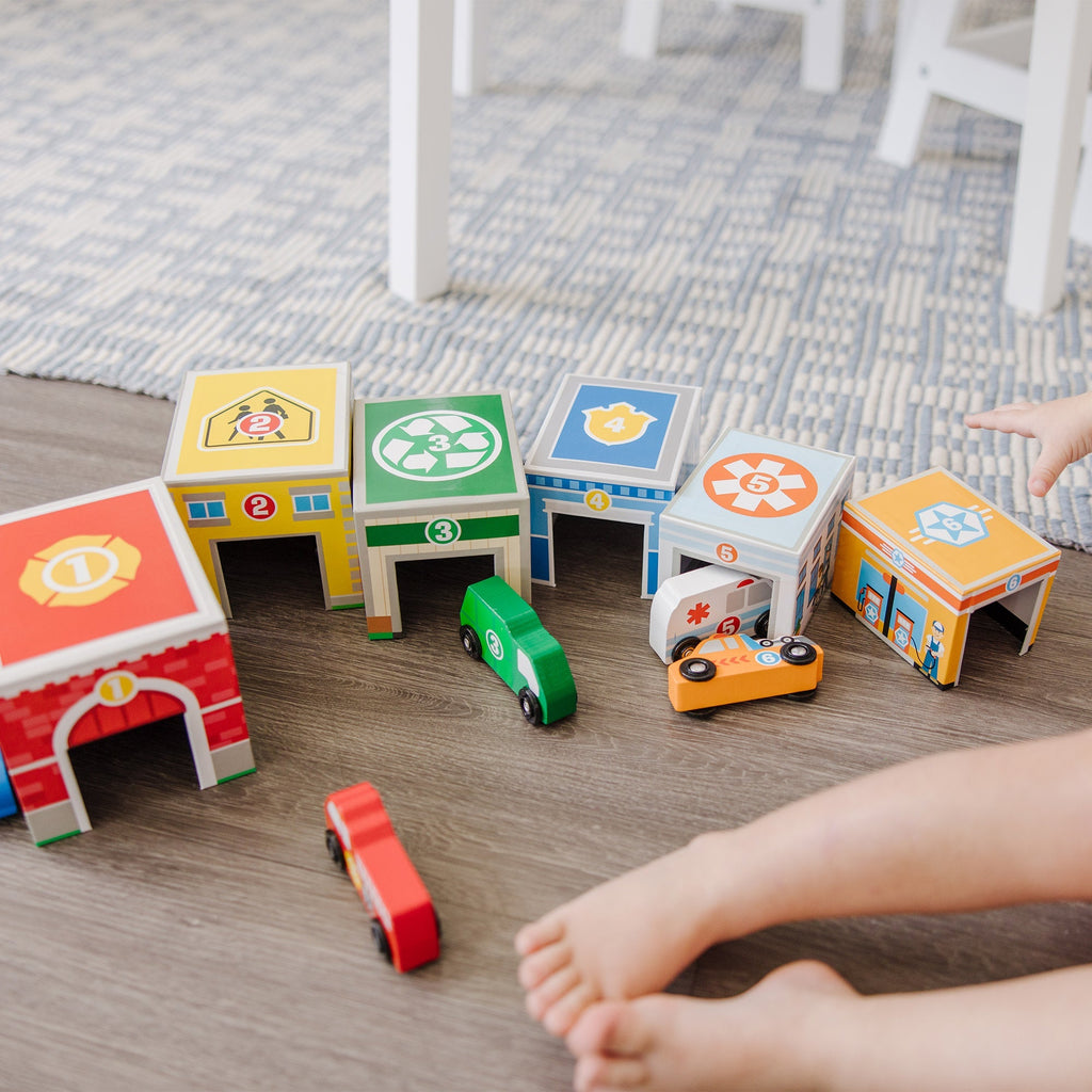Vehicles & Trains Premium Quality Nesting & Sorting Buildings & Vehicles - Durable Material and Safe Design...
