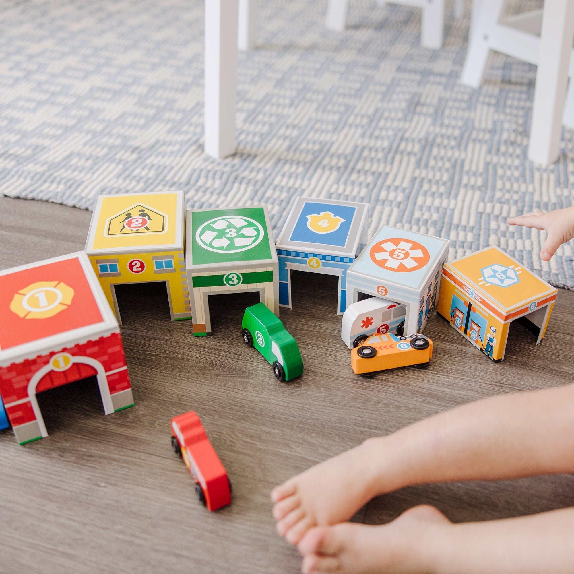 Vehicles & Trains Premium Quality Nesting & Sorting Buildings & Vehicles - Durable Material and Safe Design...