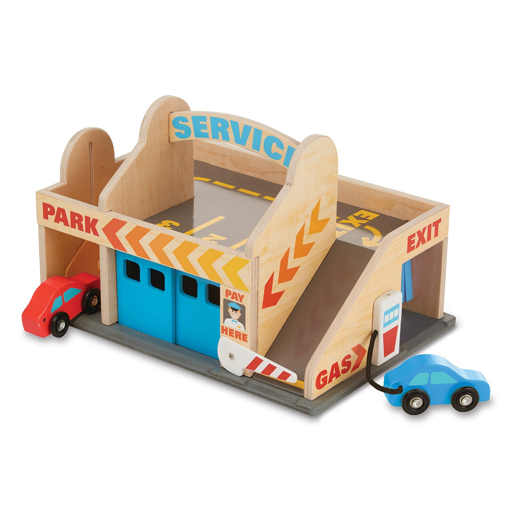 Vehicles & Trains Premium Quality Wooden Service Station Parking Garage - Durable Material and Safe Design ...