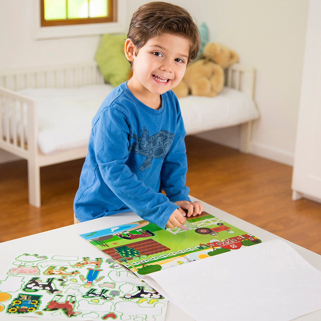 Stickers & Sticker Books Premium Quality Reusable Sticker Pad 3-Pack: Vehicles, Habitats, Prehistoric - Dur...