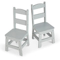 Furniture Premium Quality Child’s Wooden Chair Pair – Gray - Durable Material and Safe Design for Daily Kid...