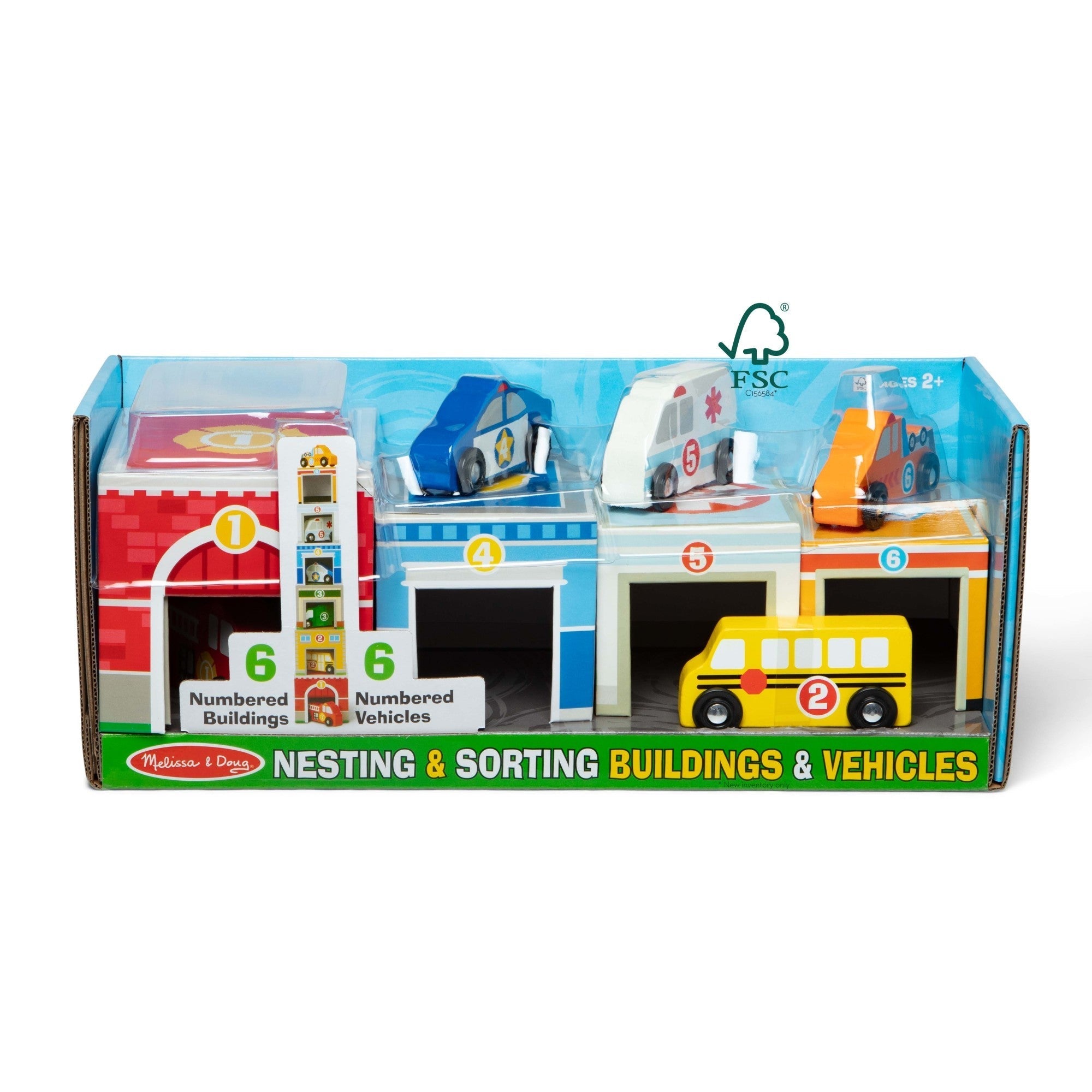 Vehicles & Trains Premium Quality Nesting & Sorting Buildings & Vehicles - Durable Material and Safe Design...