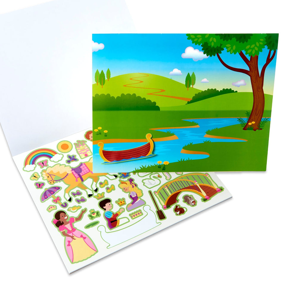 Stickers & Sticker Books Premium Quality Reusable Sticker Pad - Princess Castle - Durable Material and Safe...