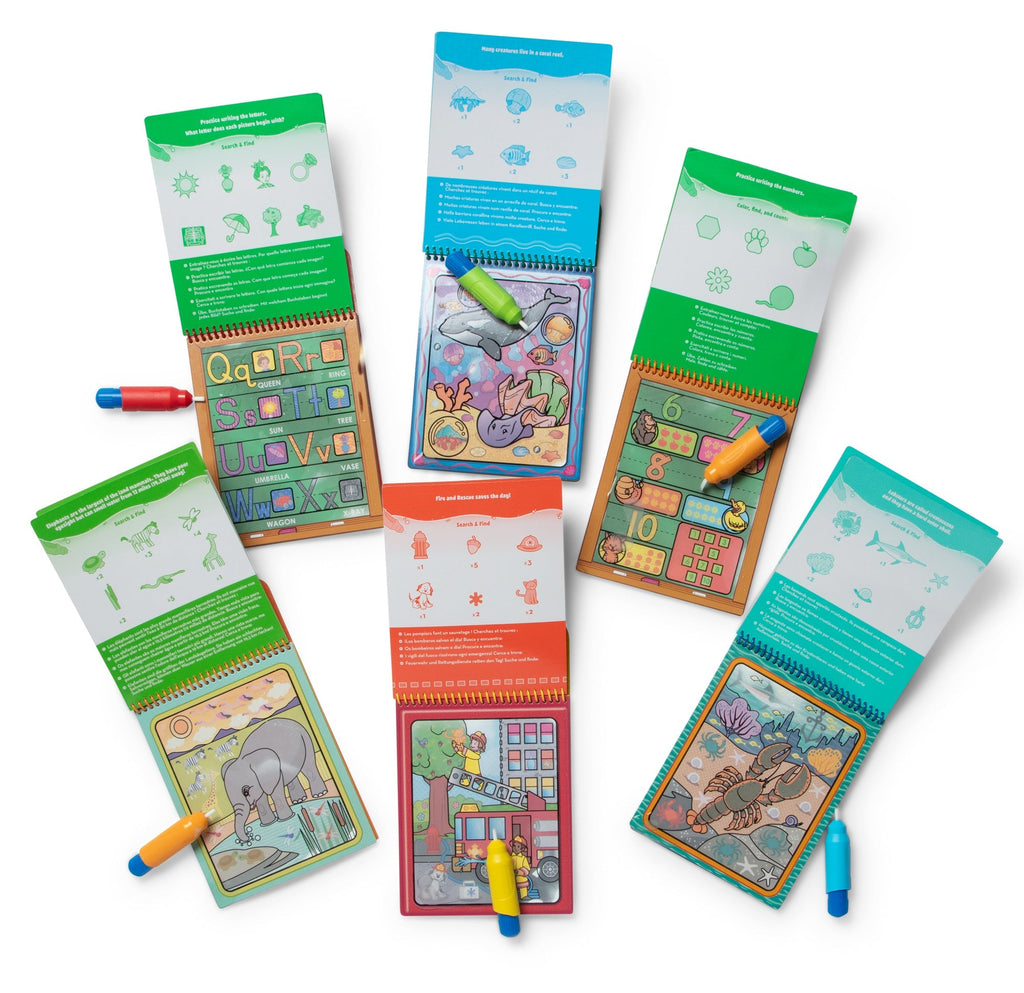 Activity Books Premium Quality Water WOW! 6-Pack – Animals, Vehicles, Alphabet, Numbers, Safari, Under the ...