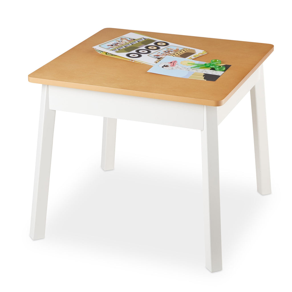 Furniture Premium Quality Wooden Square Table - Durable Material and Safe Design for Daily Kids Play