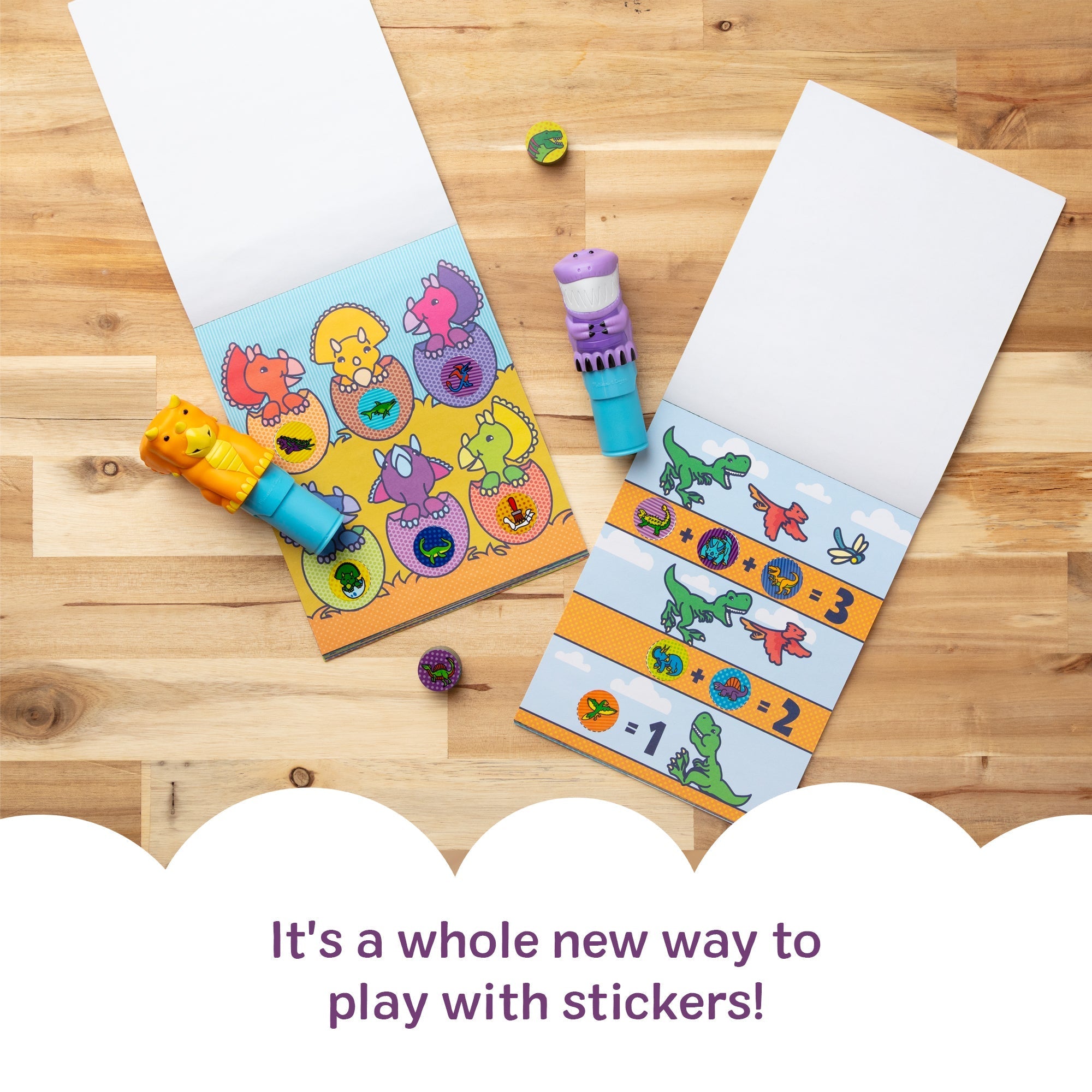 Activity Books Premium Quality Sticker WOW!™ Activity Pad & Sticker Stamper Value Pack - Dinosaur - Durable...