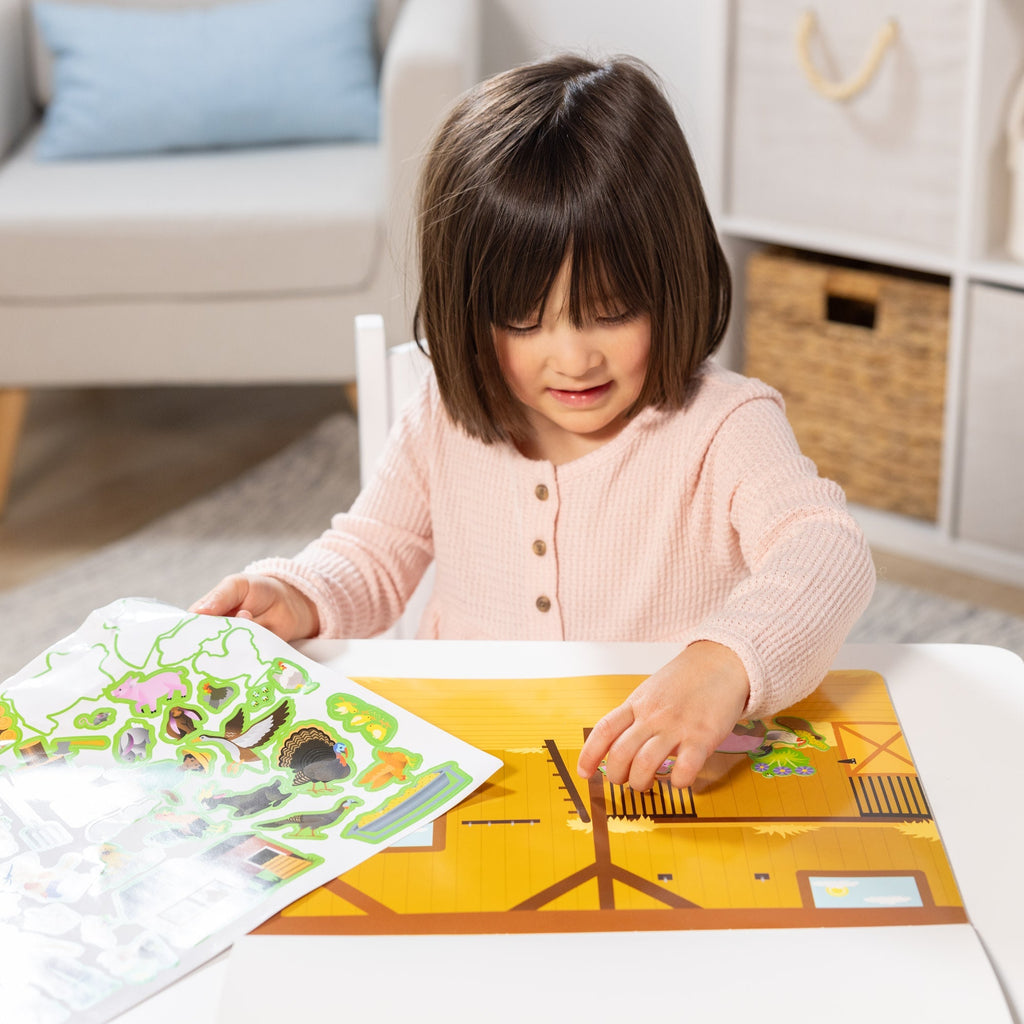 Stickers & Sticker Books Premium Quality Reusable Sticker Pad - Farm - Durable Material and Safe Design for...