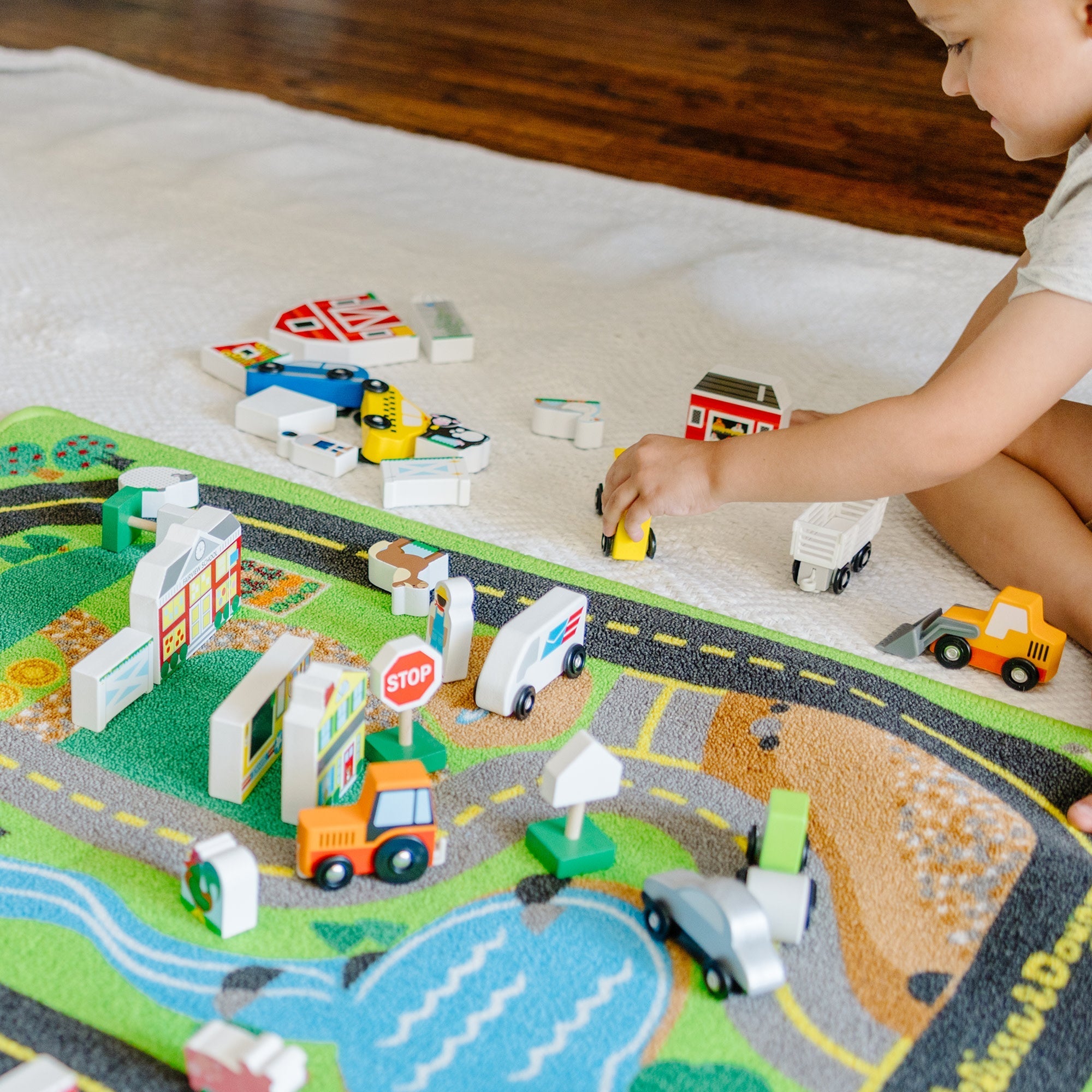 Vehicles & Trains Premium Quality Deluxe Road Rug Play Set - Durable Material and Safe Design for Daily Kid...