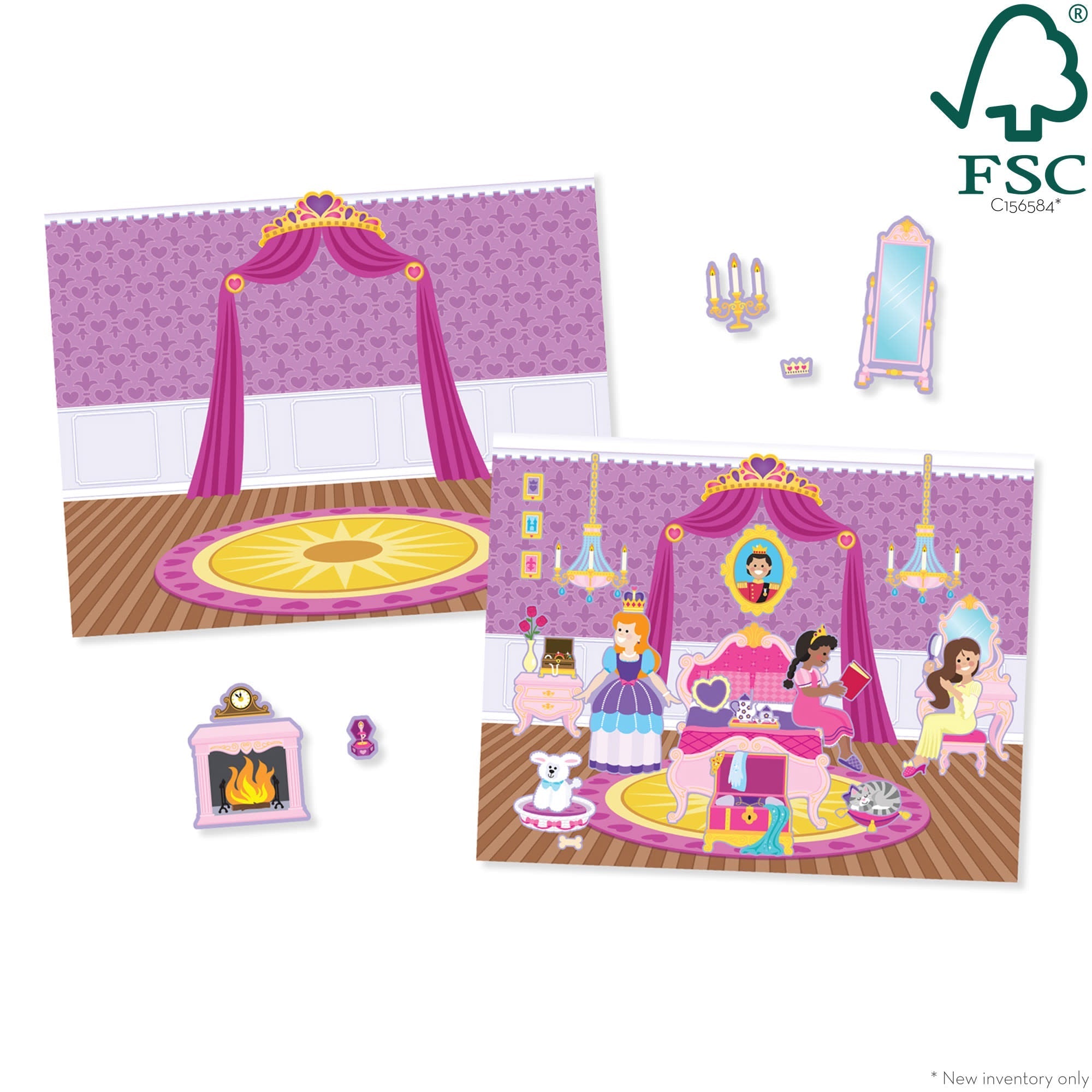 Stickers & Sticker Books Premium Quality Reusable Sticker Pad - Princess Castle - Durable Material and Safe...