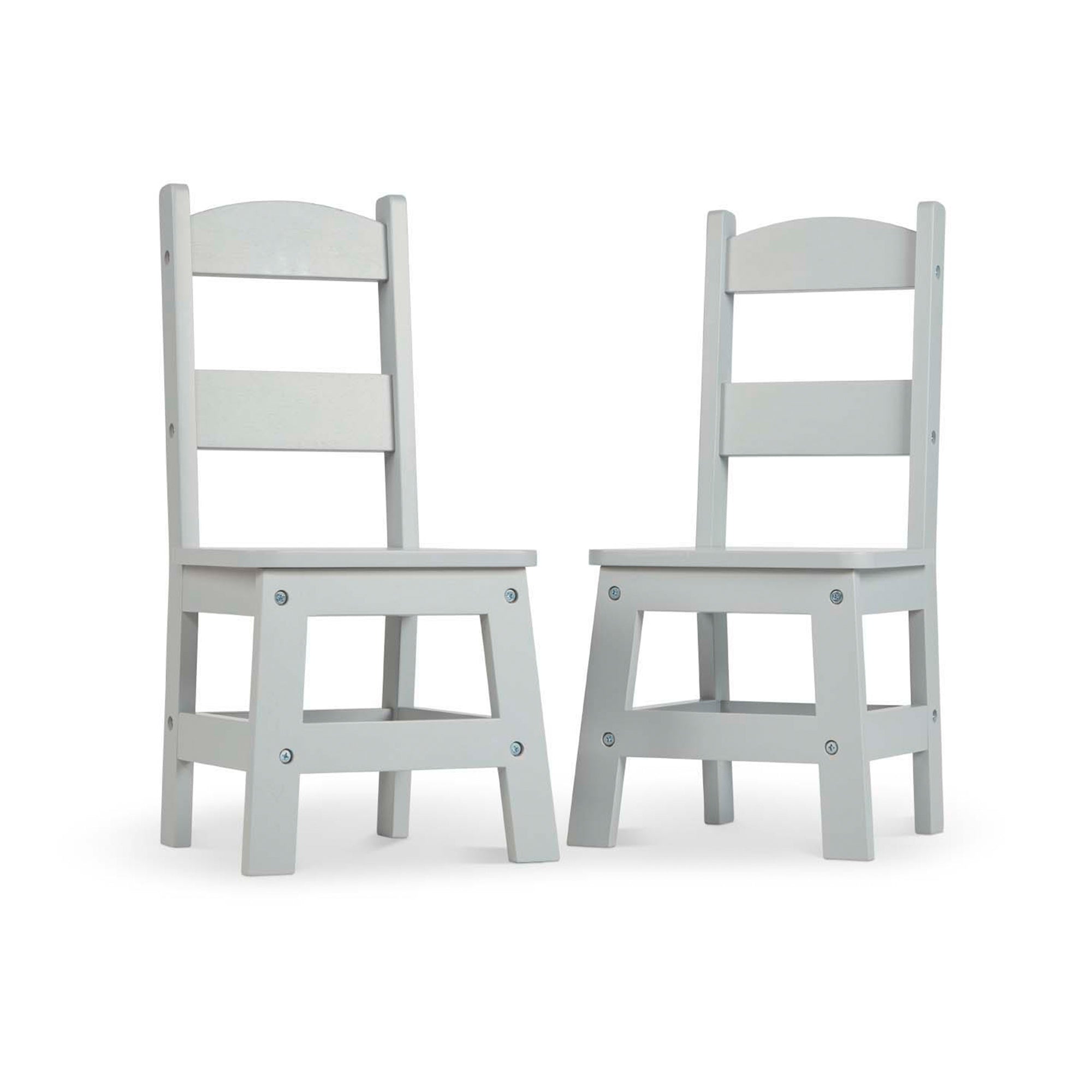 Furniture Premium Quality Child’s Wooden Chair Pair – Gray - Durable Material and Safe Design for Daily Kid...