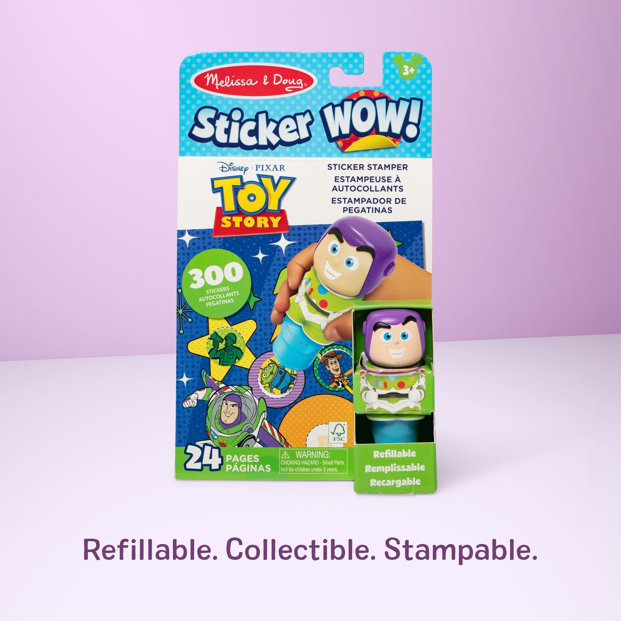 Activity Books Premium Quality Sticker WOW!™ Activity Pad & Sticker Stamper - Buzz Lightyear - Durable Mate...
