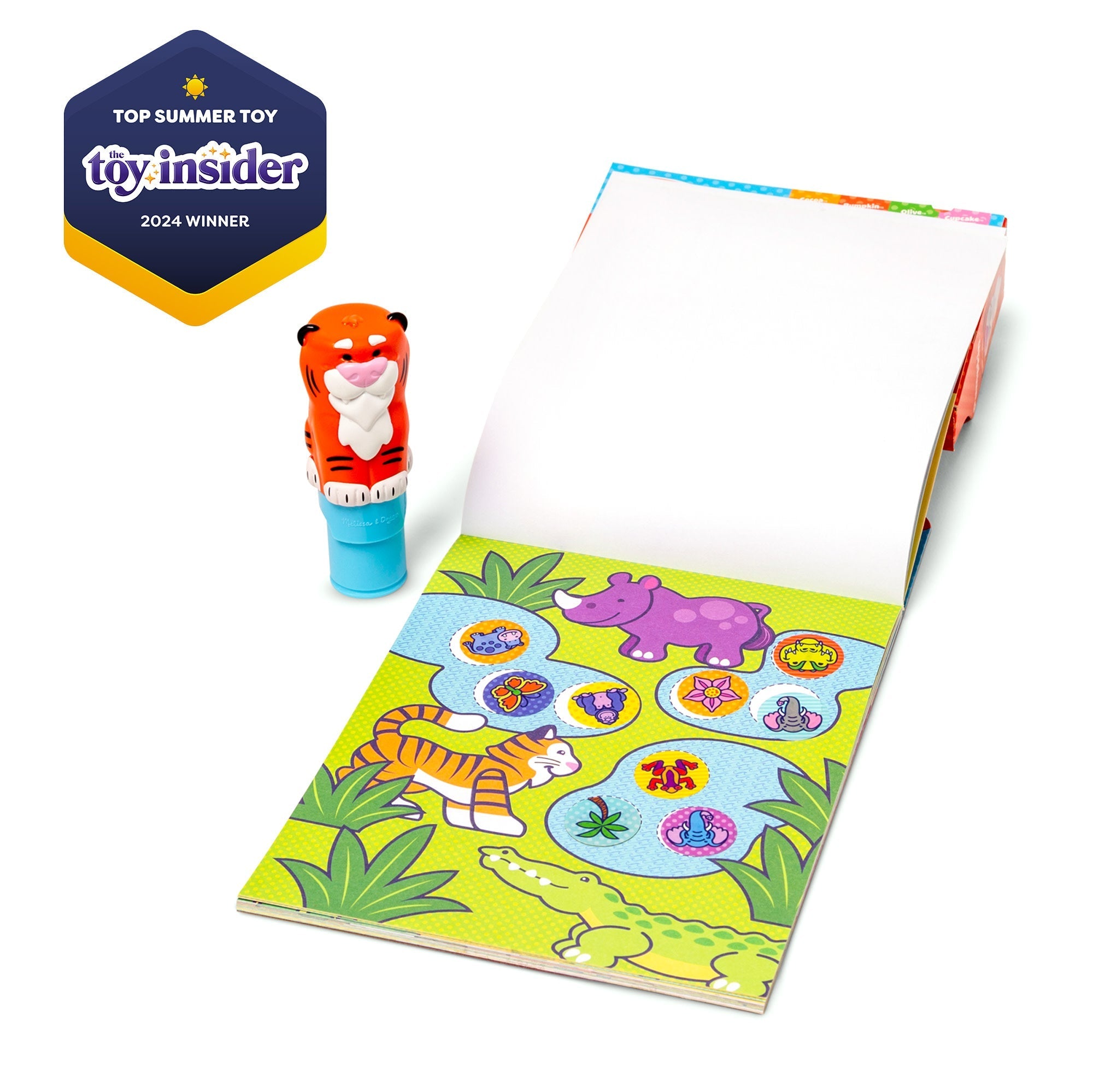 Stickers & Sticker Books Premium Quality Sticker WOW!™ Activity Pad & Sticker Stamper - Tiger - Durable Mat...
