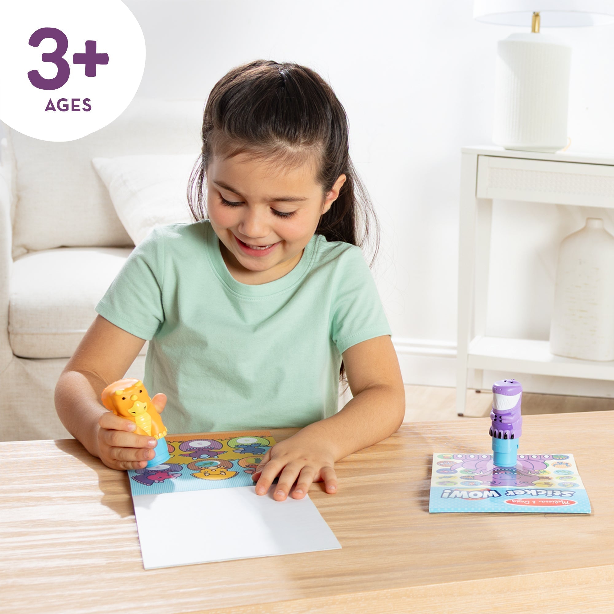 Activity Books Premium Quality Sticker WOW!™ Activity Pad & Sticker Stamper Value Pack - Dinosaur - Durable...