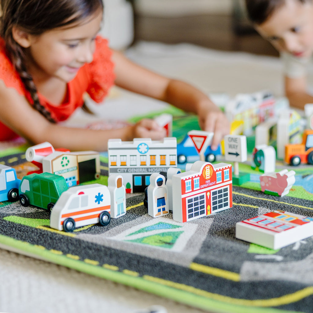 Vehicles & Trains Premium Quality Deluxe Road Rug Play Set - Durable Material and Safe Design for Daily Kid...