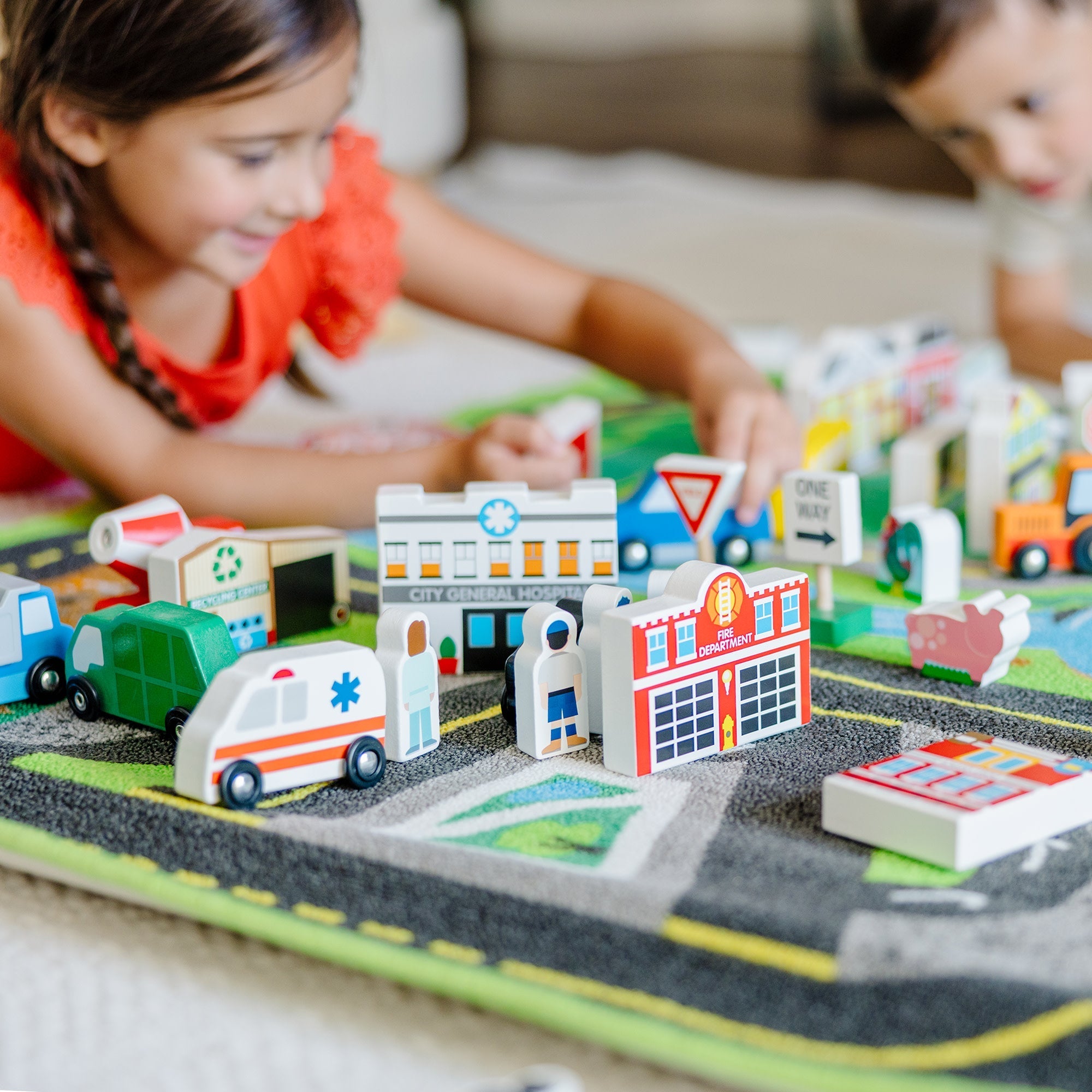 Vehicles & Trains Premium Quality Deluxe Road Rug Play Set - Durable Material and Safe Design for Daily Kid...