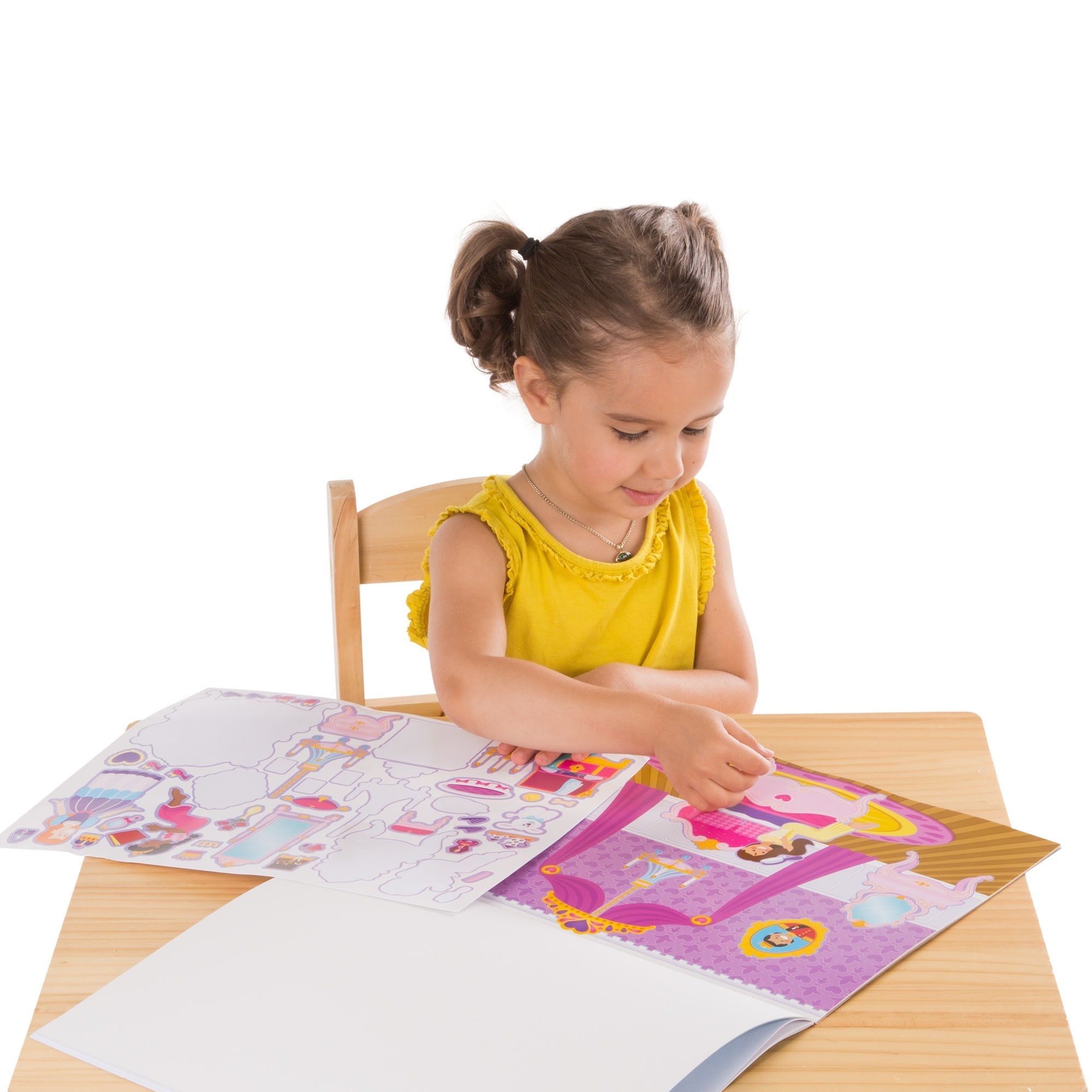 Stickers & Sticker Books Premium Quality Reusable Sticker Pad - Princess Castle - Durable Material and Safe...