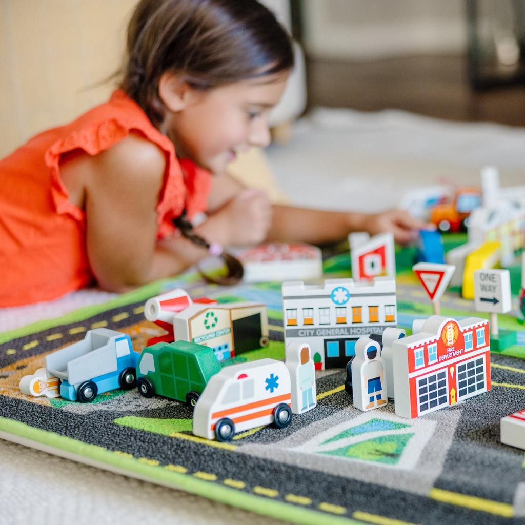 Vehicles & Trains Premium Quality Deluxe Road Rug Play Set - Durable Material and Safe Design for Daily Kid...