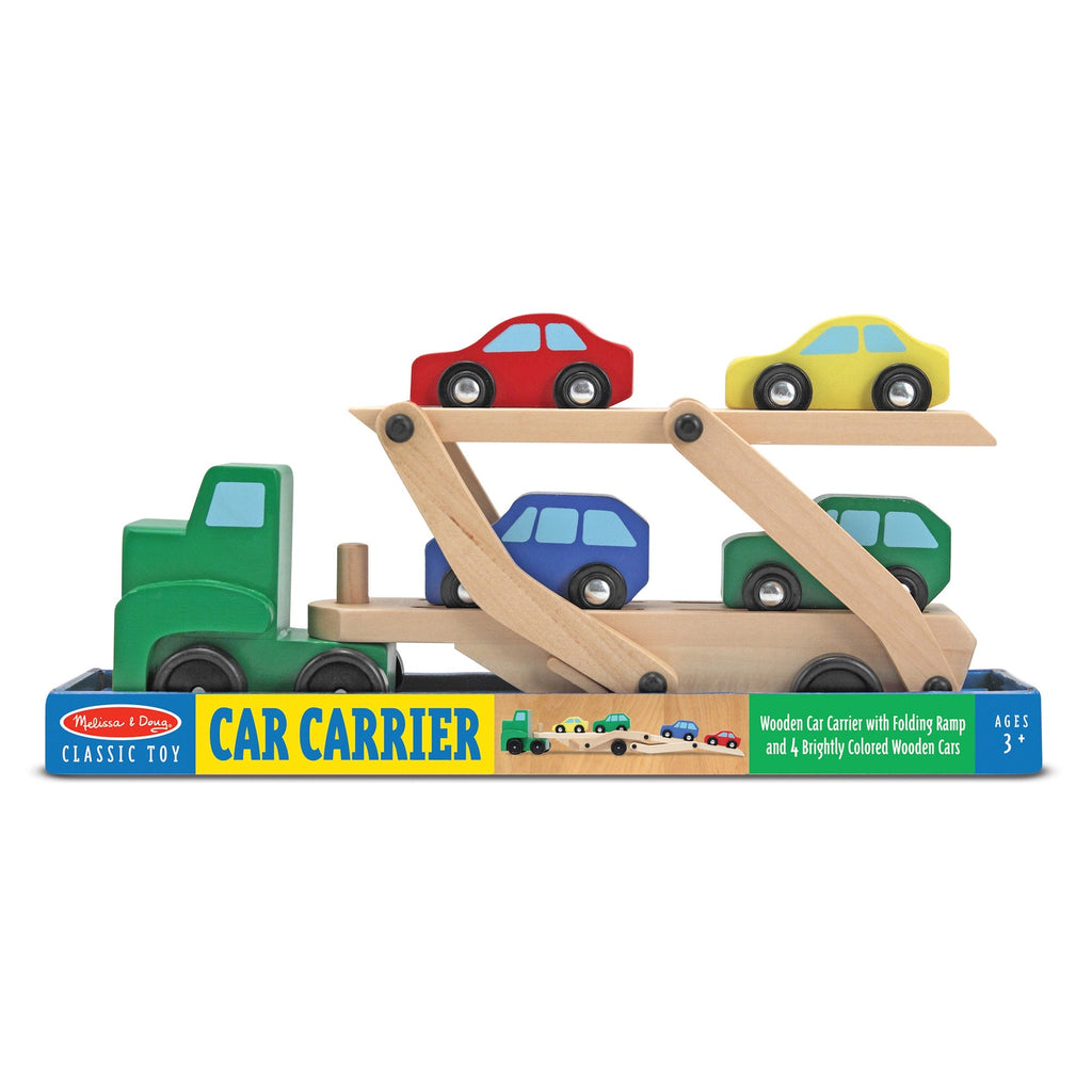 Vehicles & Trains Premium Quality Wooden Car Carrier - Durable Material and Safe Design for Daily Kids Play