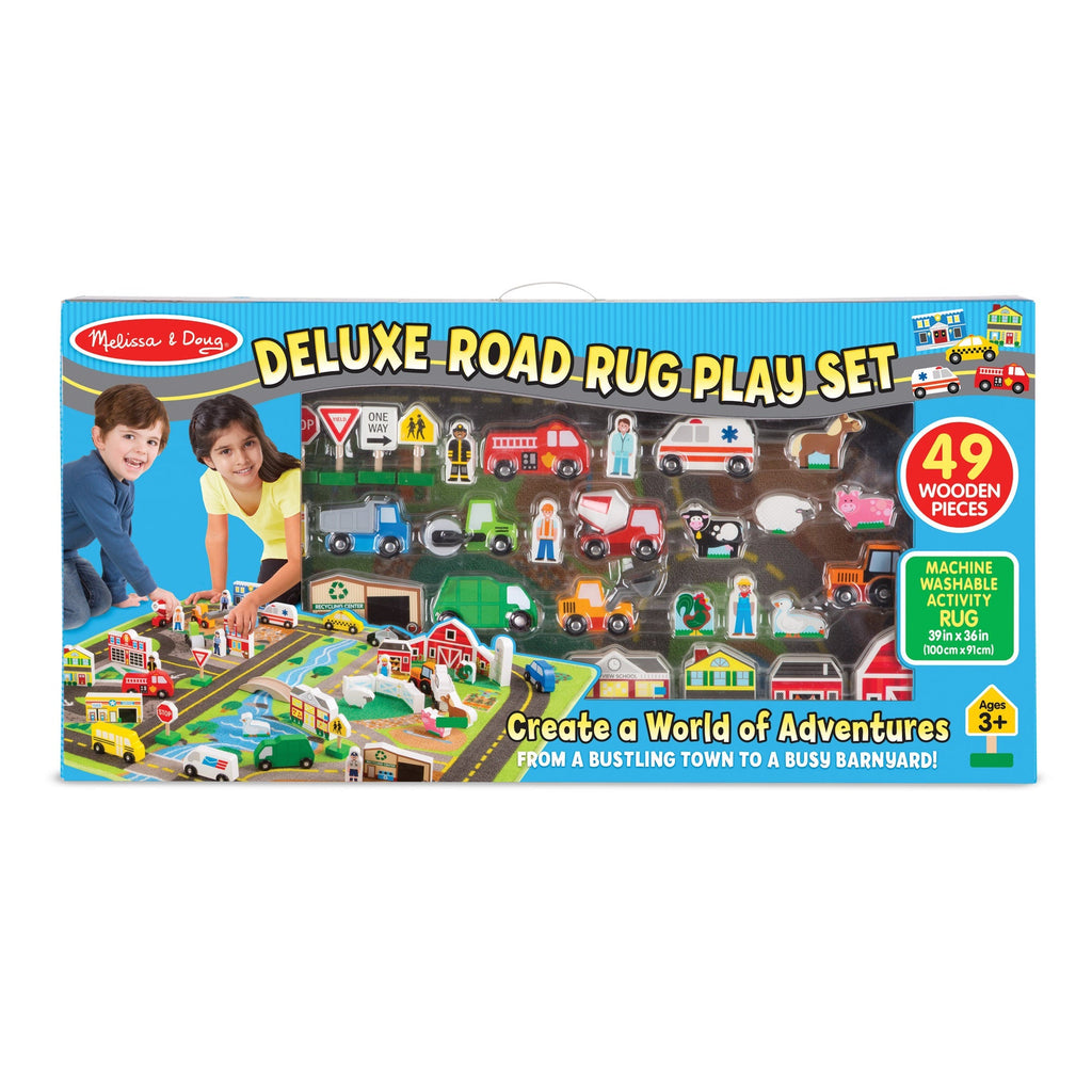 Vehicles & Trains Premium Quality Deluxe Road Rug Play Set - Durable Material and Safe Design for Daily Kid...