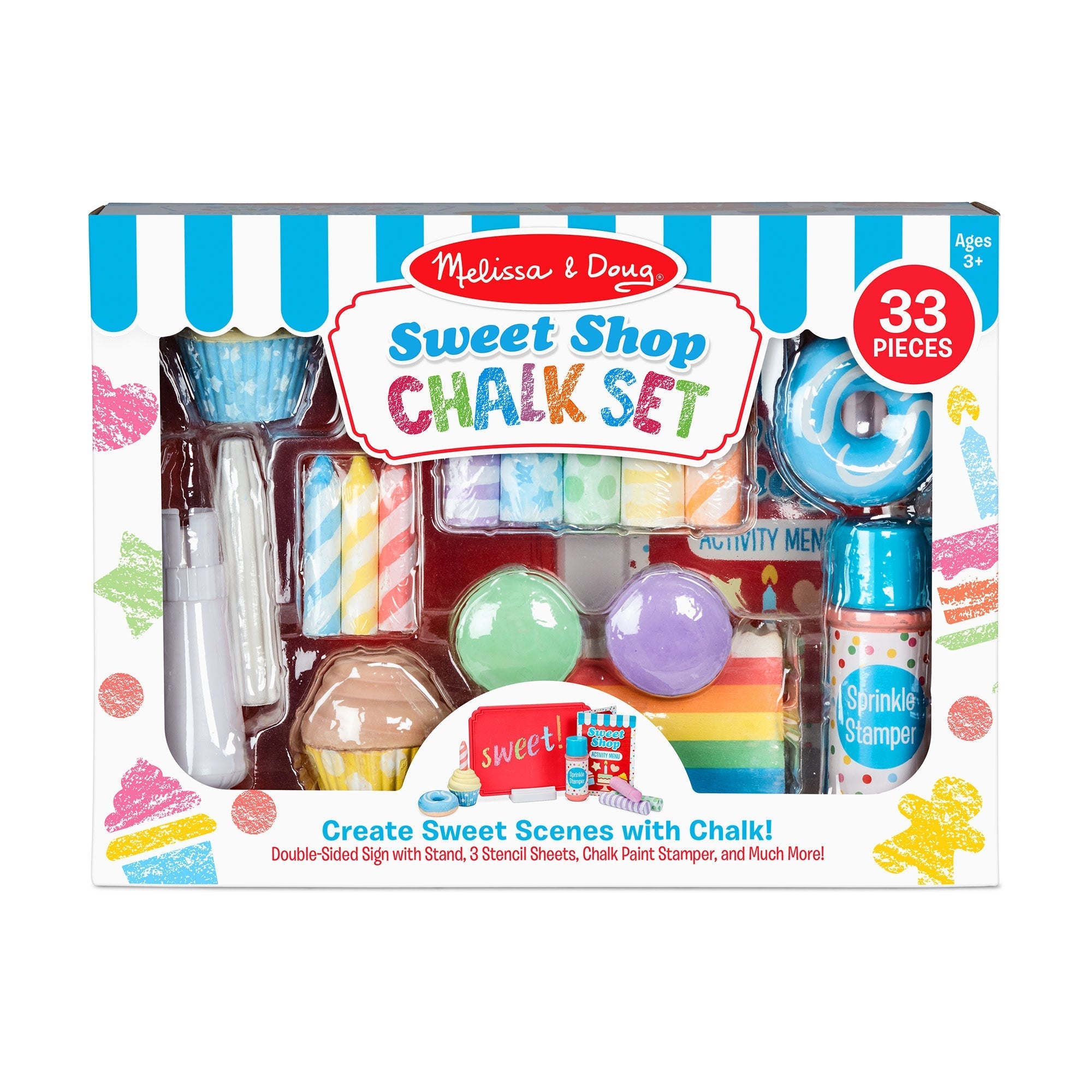 Craft & Stamp Kits Premium Quality Sweet Shop Chalk Play Set - Durable Material and Safe Design for Daily K...