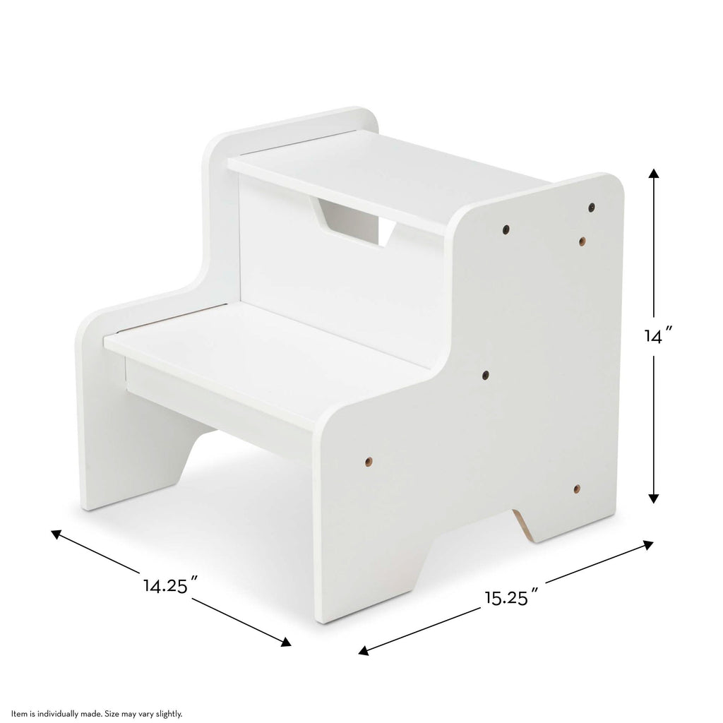 Furniture Premium Quality Wooden Step Stool - White - Durable Material and Safe Design for Daily Kids Play