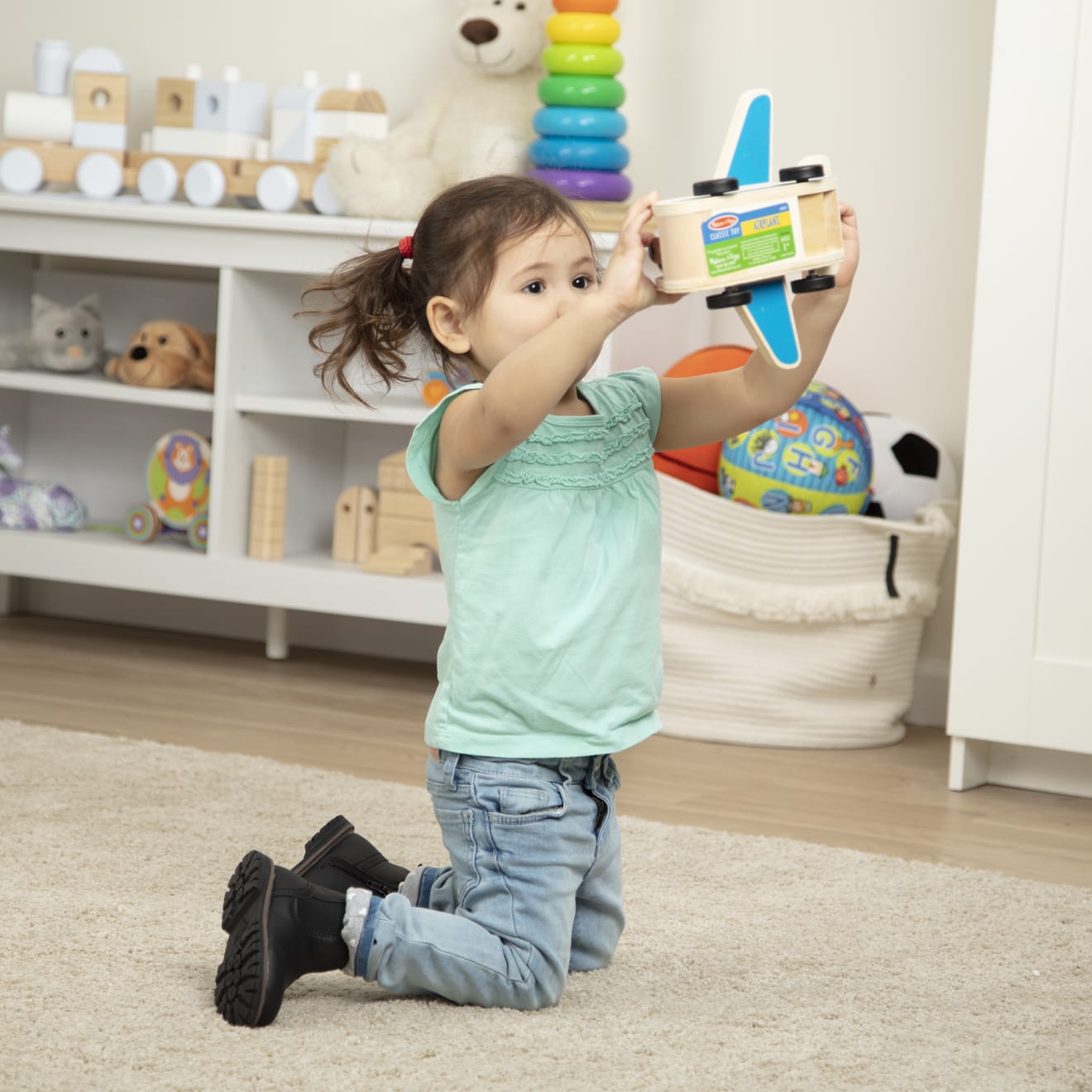 Vehicles & Trains Premium Quality Wooden Airplane - Durable Material and Safe Design for Daily Kids Play
