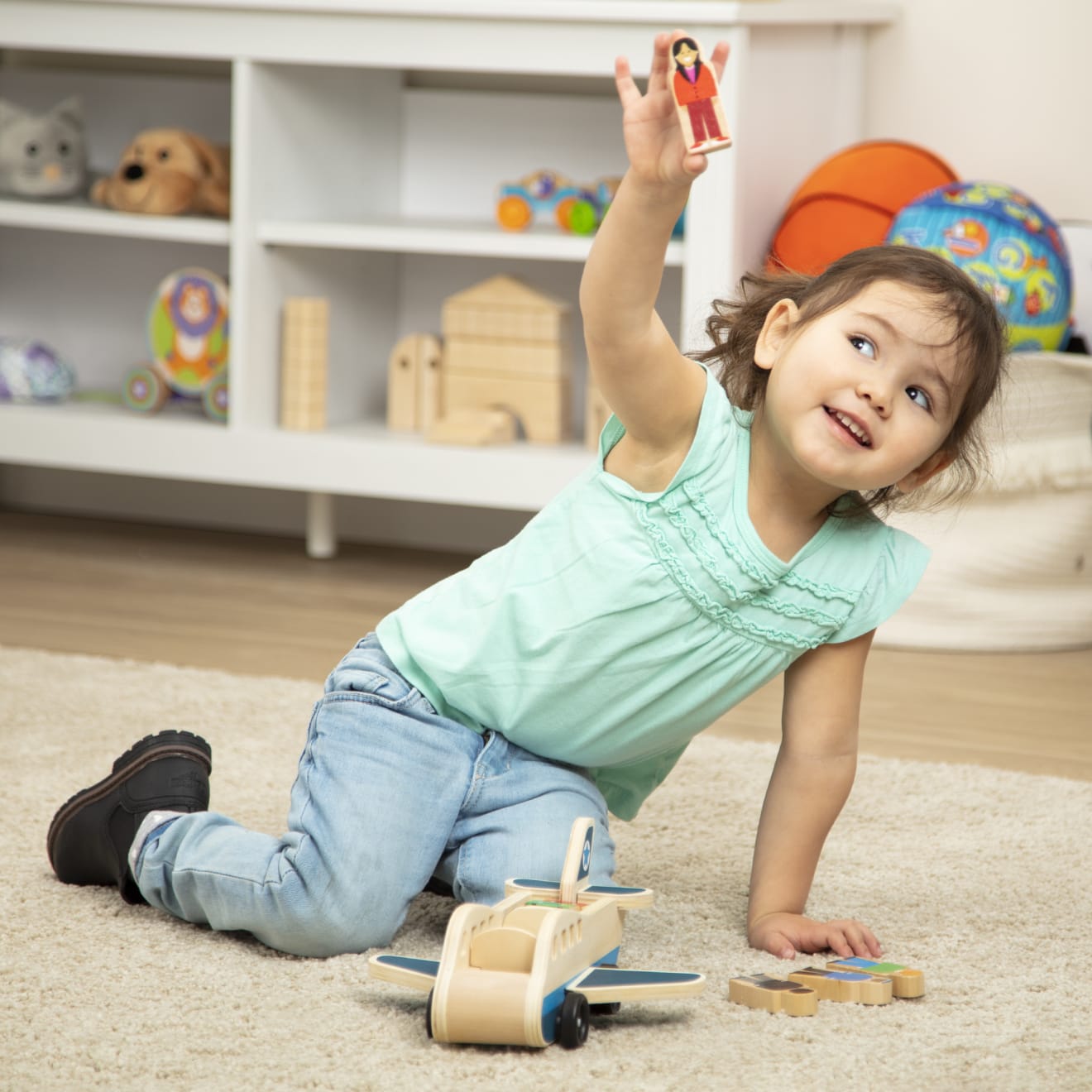 Vehicles & Trains Premium Quality Wooden Airplane - Durable Material and Safe Design for Daily Kids Play