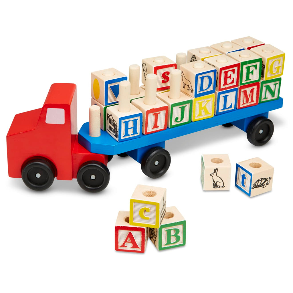 Vehicles & Trains Premium Quality Alphabet Blocks Wooden Truck - Durable Material and Safe Design for Daily...