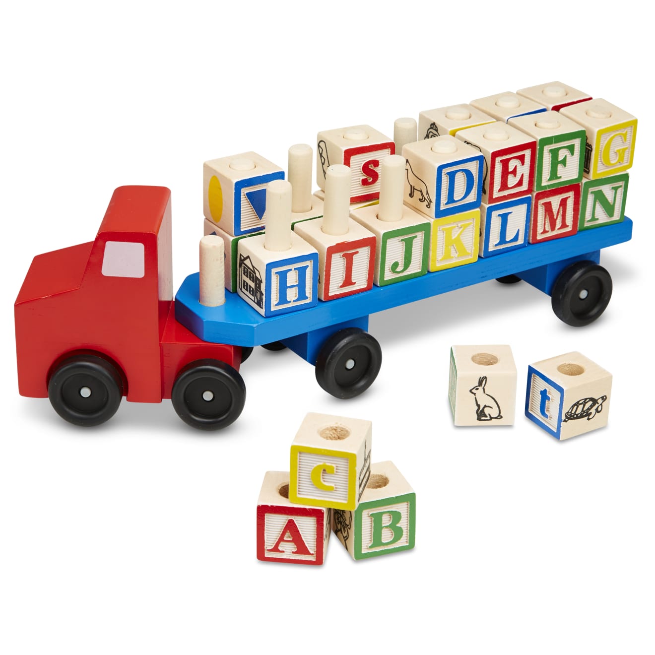 Vehicles & Trains Premium Quality Alphabet Blocks Wooden Truck - Durable Material and Safe Design for Daily...