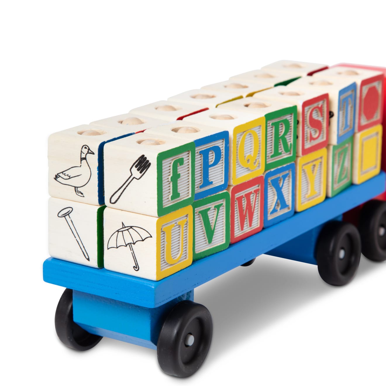 Vehicles & Trains Premium Quality Alphabet Blocks Wooden Truck - Durable Material and Safe Design for Daily...