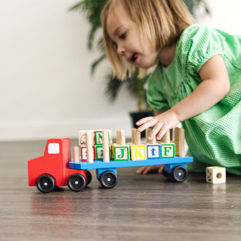Vehicles & Trains Premium Quality Alphabet Blocks Wooden Truck - Durable Material and Safe Design for Daily...