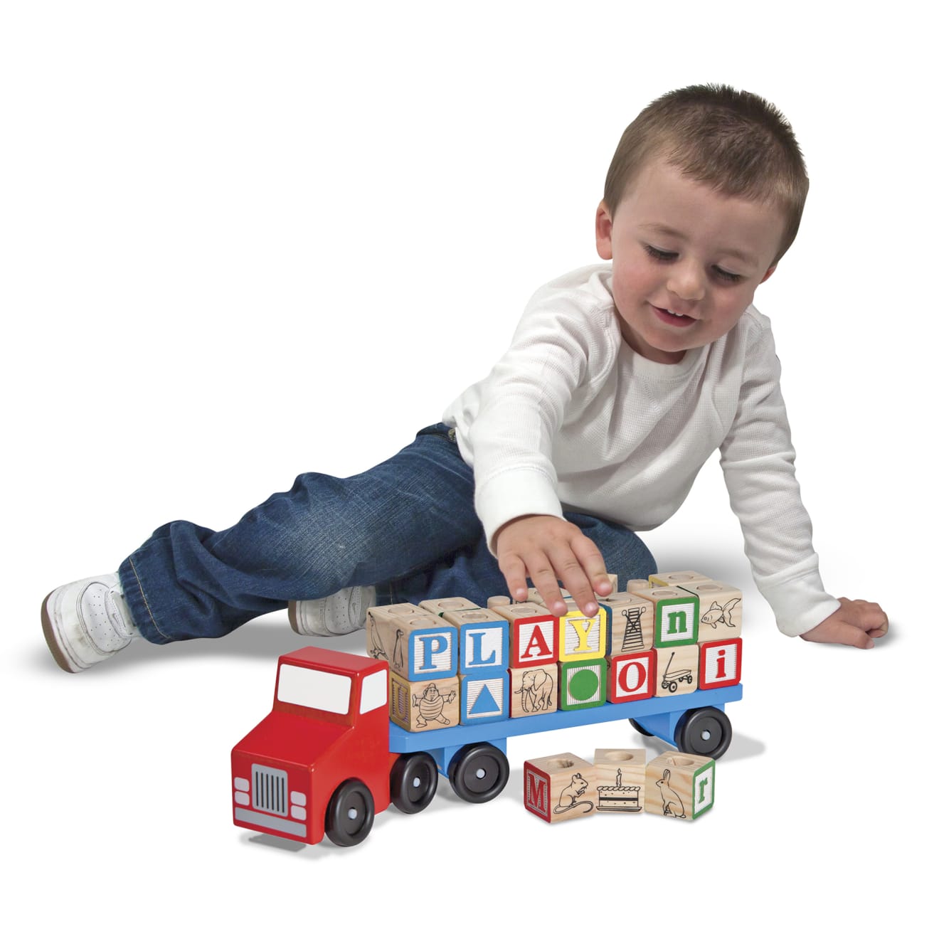 Vehicles & Trains Premium Quality Alphabet Blocks Wooden Truck - Durable Material and Safe Design for Daily...